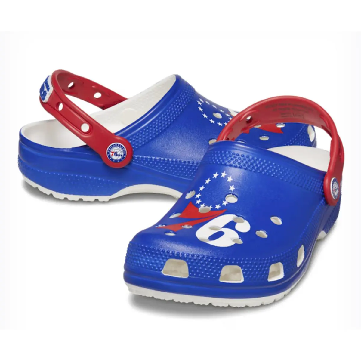 Crocs Nba Mens Philadelphia 76ers Classic Clog Size 12 Blue White Nwob