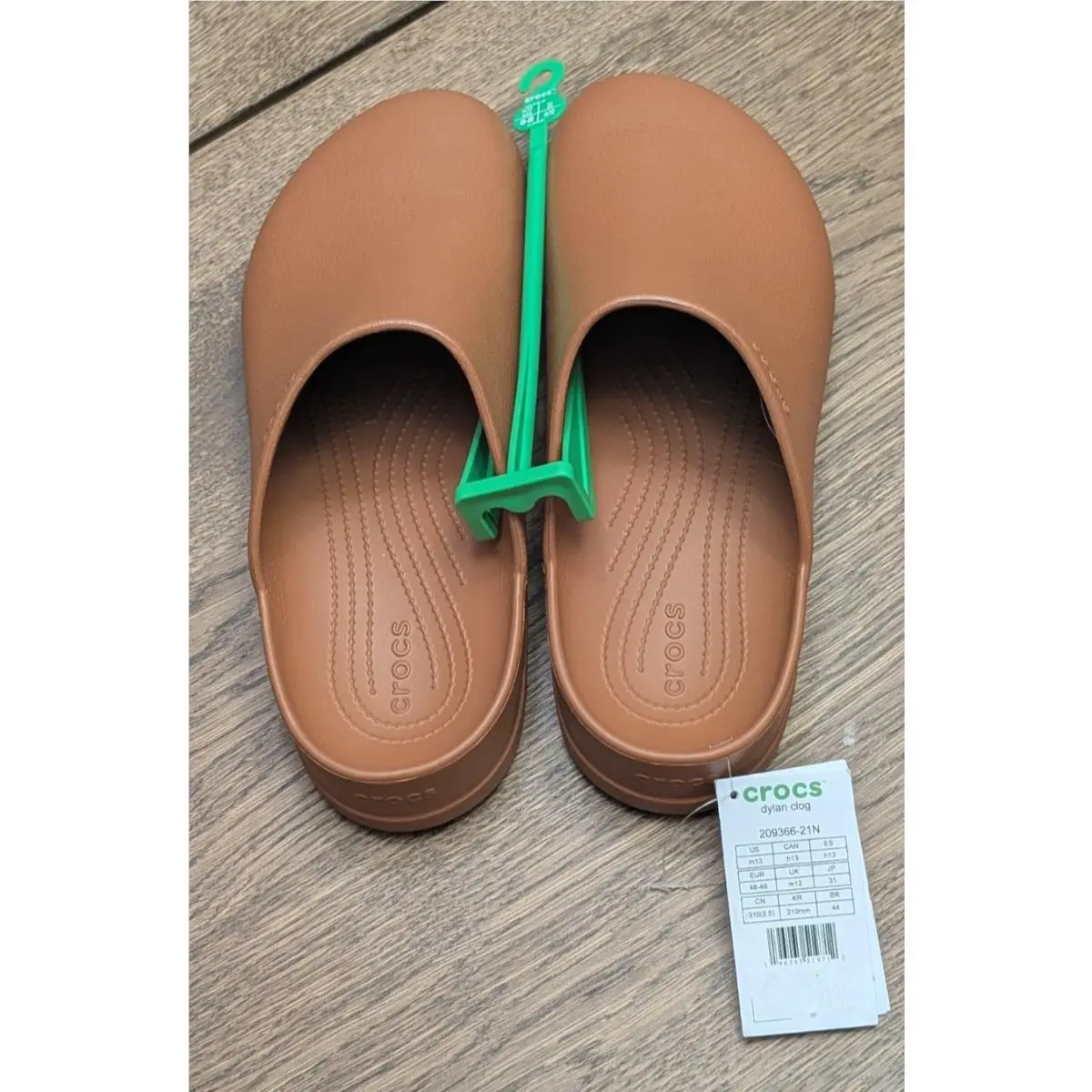 Crocs Dylan Clog Men`s Size 13 Cognac Slip Ons Closed Toe