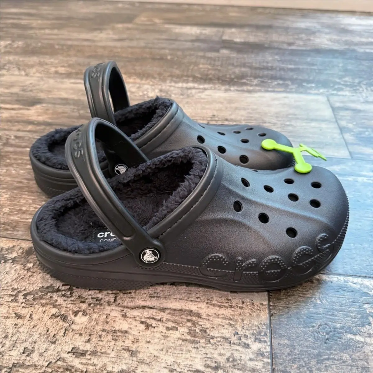 Crocs Baya Lined Clog Relaxed Fit Fleece Cozy Hike Black Mens 10 Womens 12