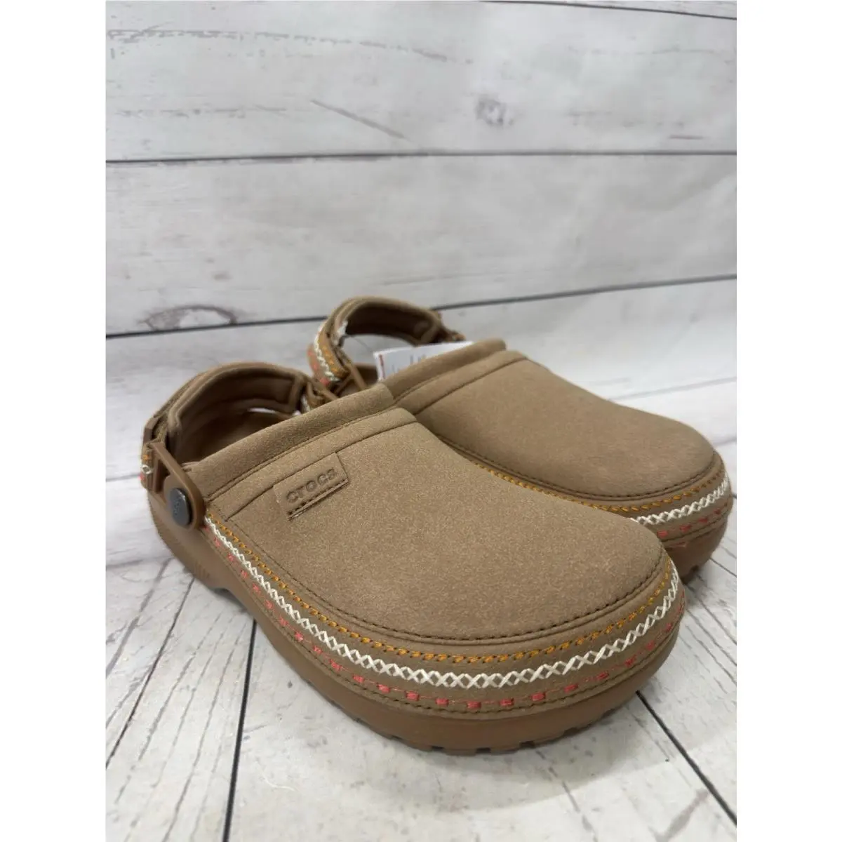 Crocs Crafted Vgn Suede Stitch Clog Size 7 W