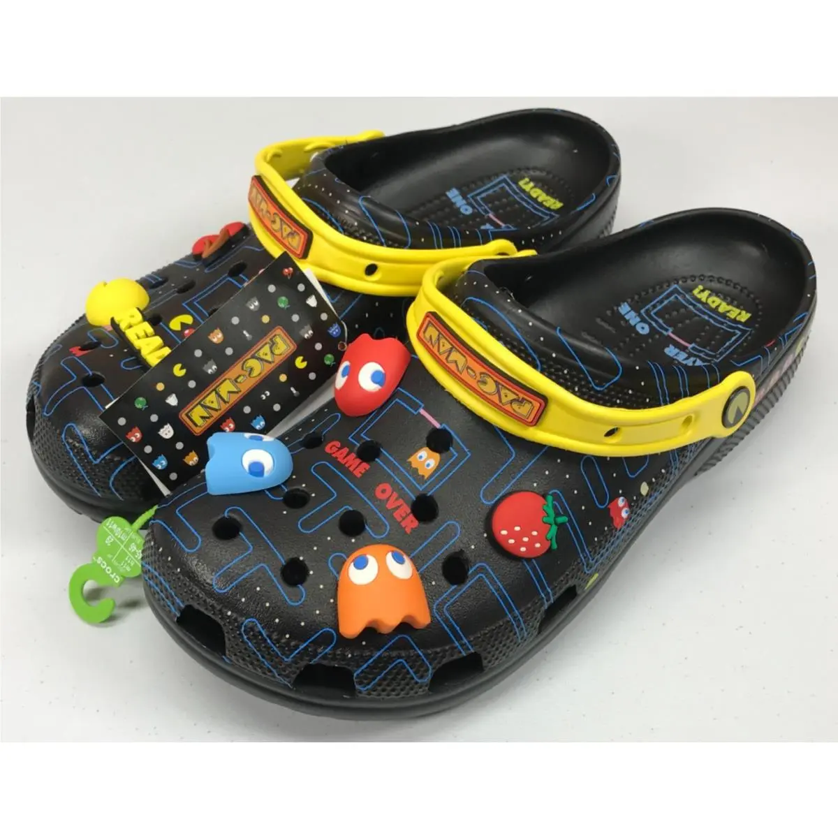 Crocs X Pac-man Classic Clog Black Maze Ghosts 2023 Men`s Size 11