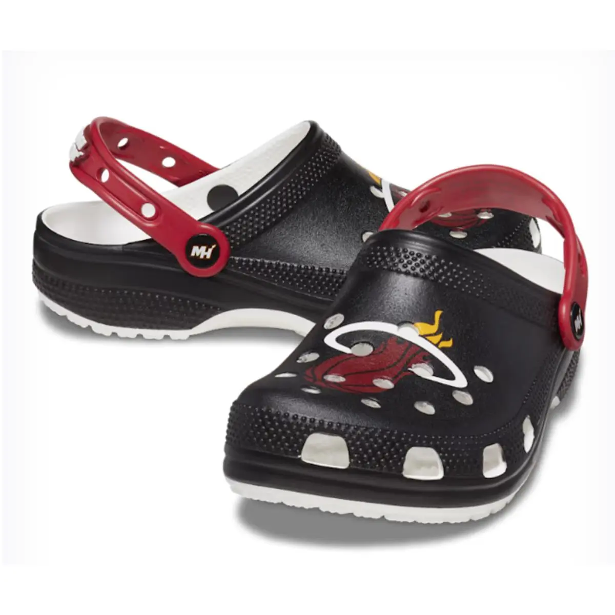 Crocs Mens Nba Miami Heat Classic Clog US 11 EU 42-43 Black Red