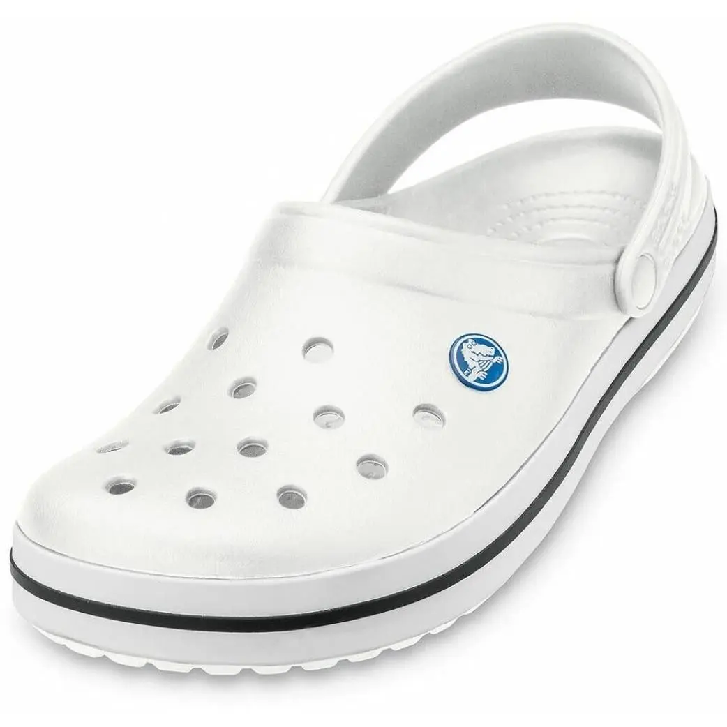 Crocs Unisexadult Crocband Clog White 11 Men/13 Women - White, Lens: Blue