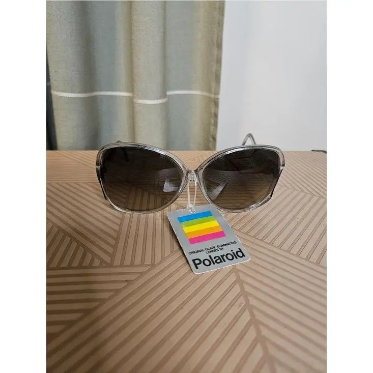 Vintage Polaroid Foreign Intrigue Sunglasses Opti-ray Clear Frame Deadstock
