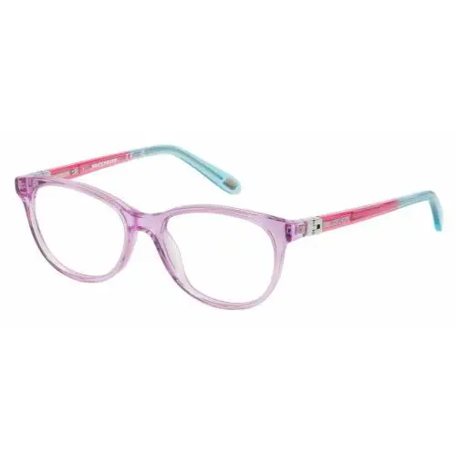 Skechers SE1689 078 Kids Eyeglasses Shiny Lilac Matte Turquoise Full Rim Frame