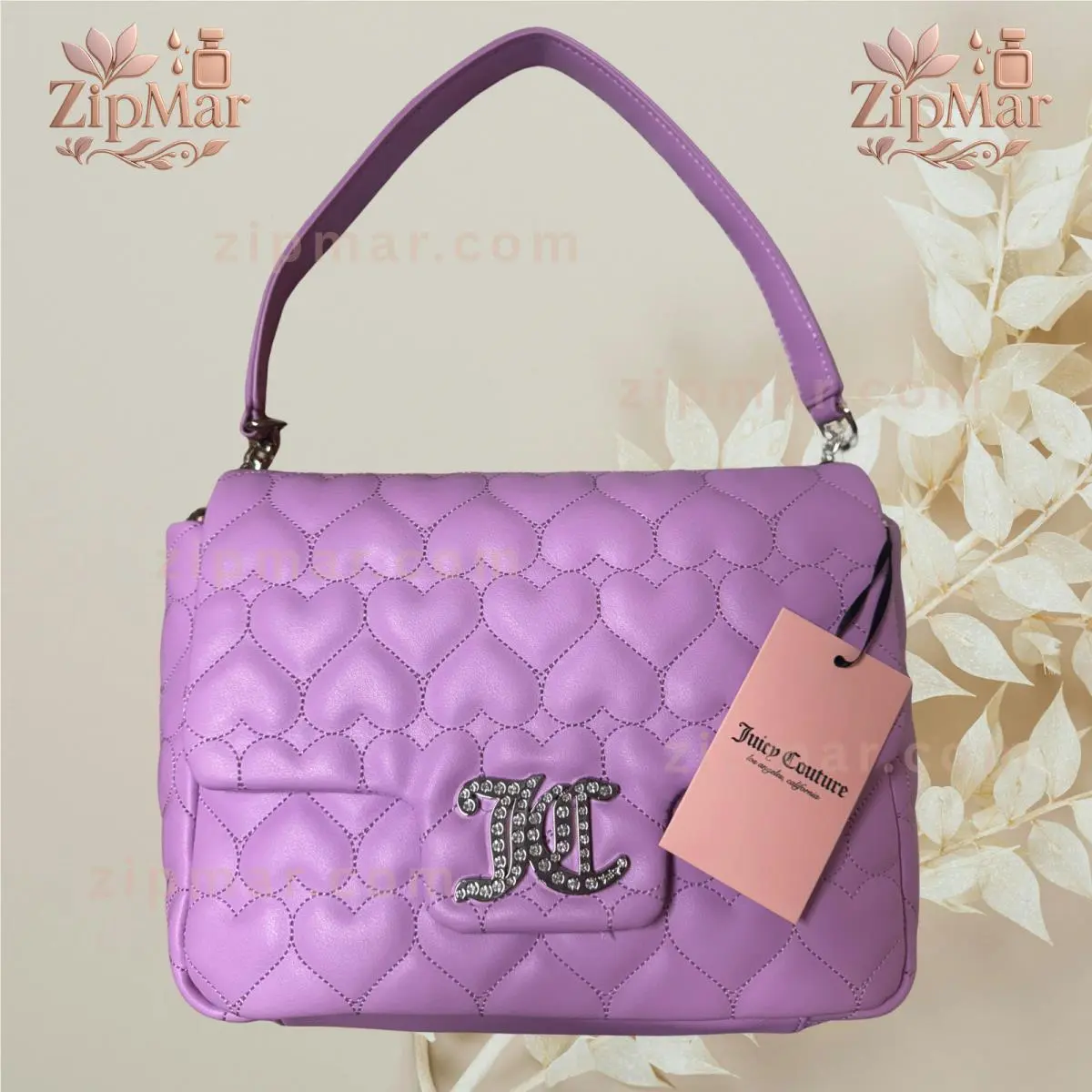 Juicy Couture Brighter Than A Diamond Leather Crossbody Violet Tulle Newbag