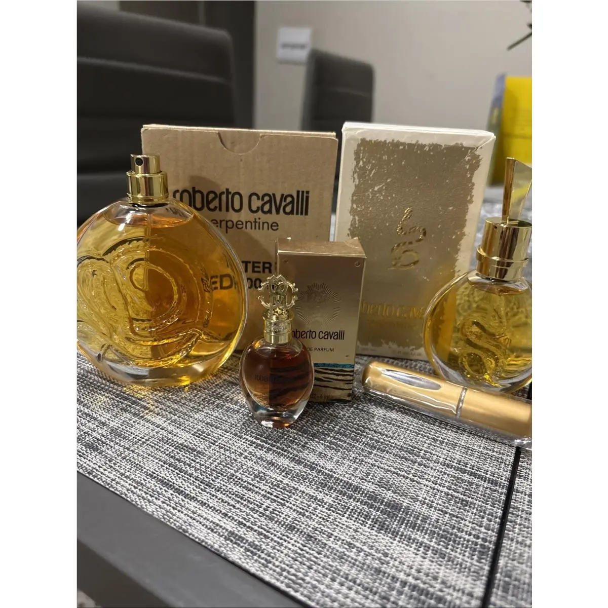 Roberto Cavalli 3 Bottles 1 Mini 1 is 1 oz 1 is 3.4 Plus Atomizer