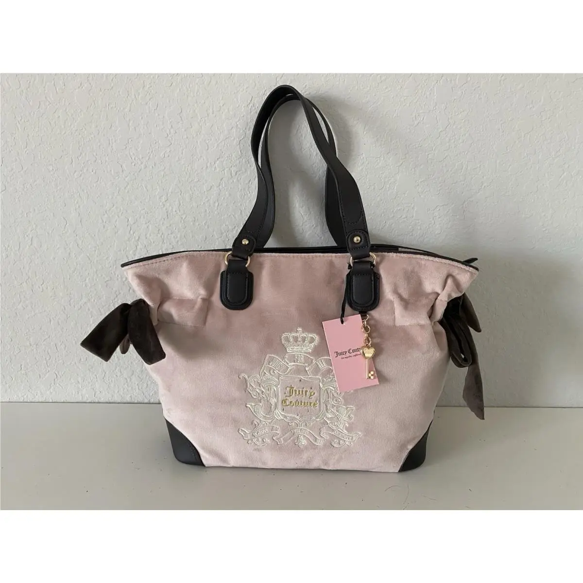 Juicy Couture Juicy For All Tote Dusty Blush Chocolate Purse Bag Viral
