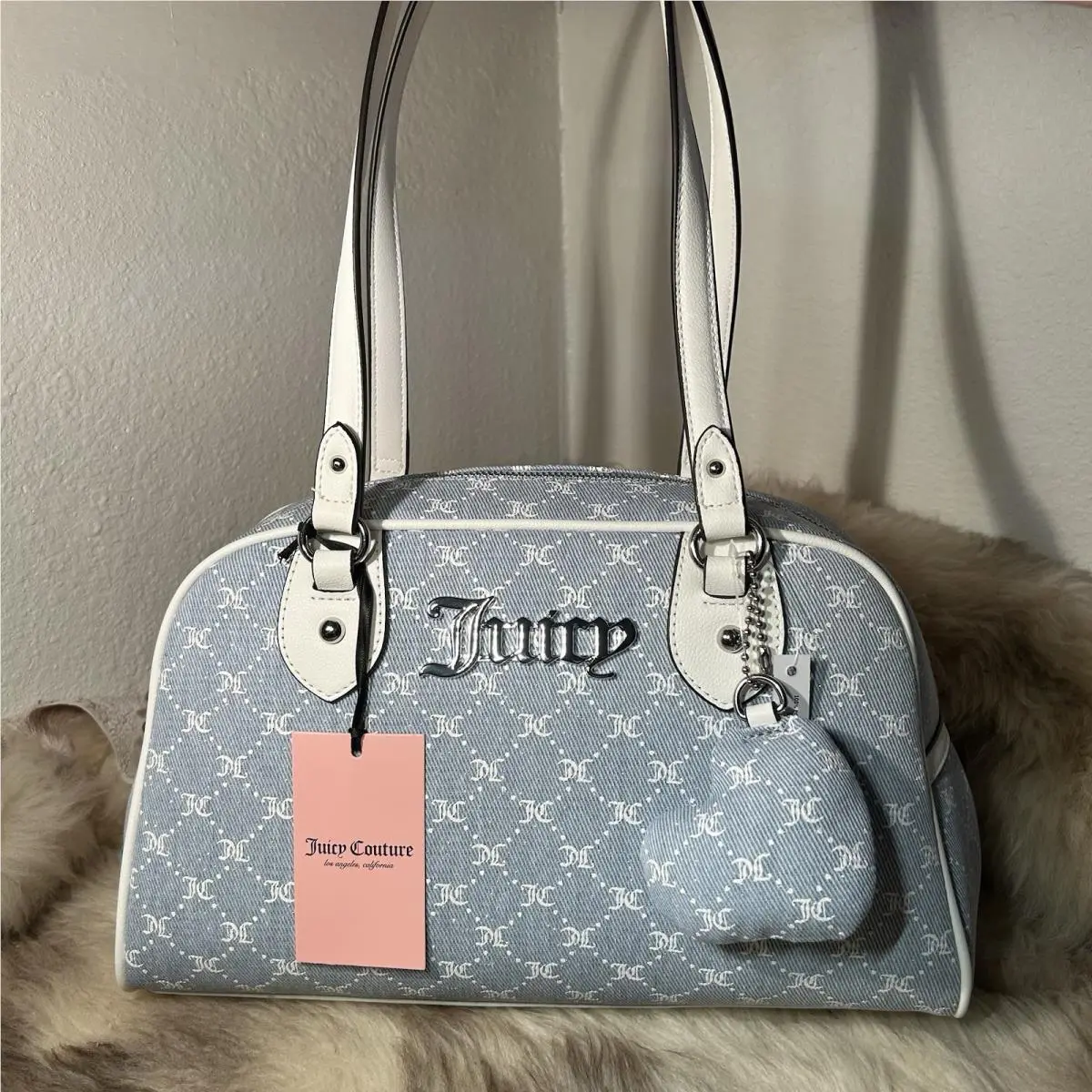 Juicy Couture She’s The Moment Satchel - Lt. Denim White