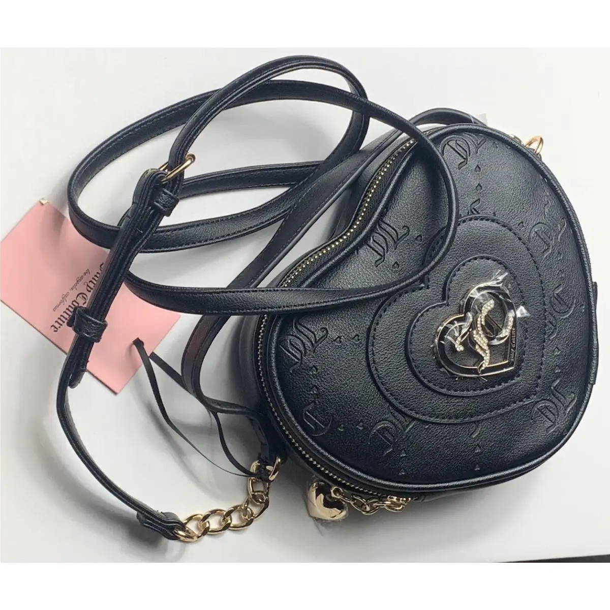 Juicy Couture Only You Heart Shaped Crossbody Bag in Black