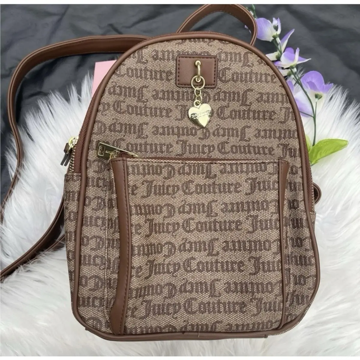 Juicy Couture Mini Backpack Purse Brown