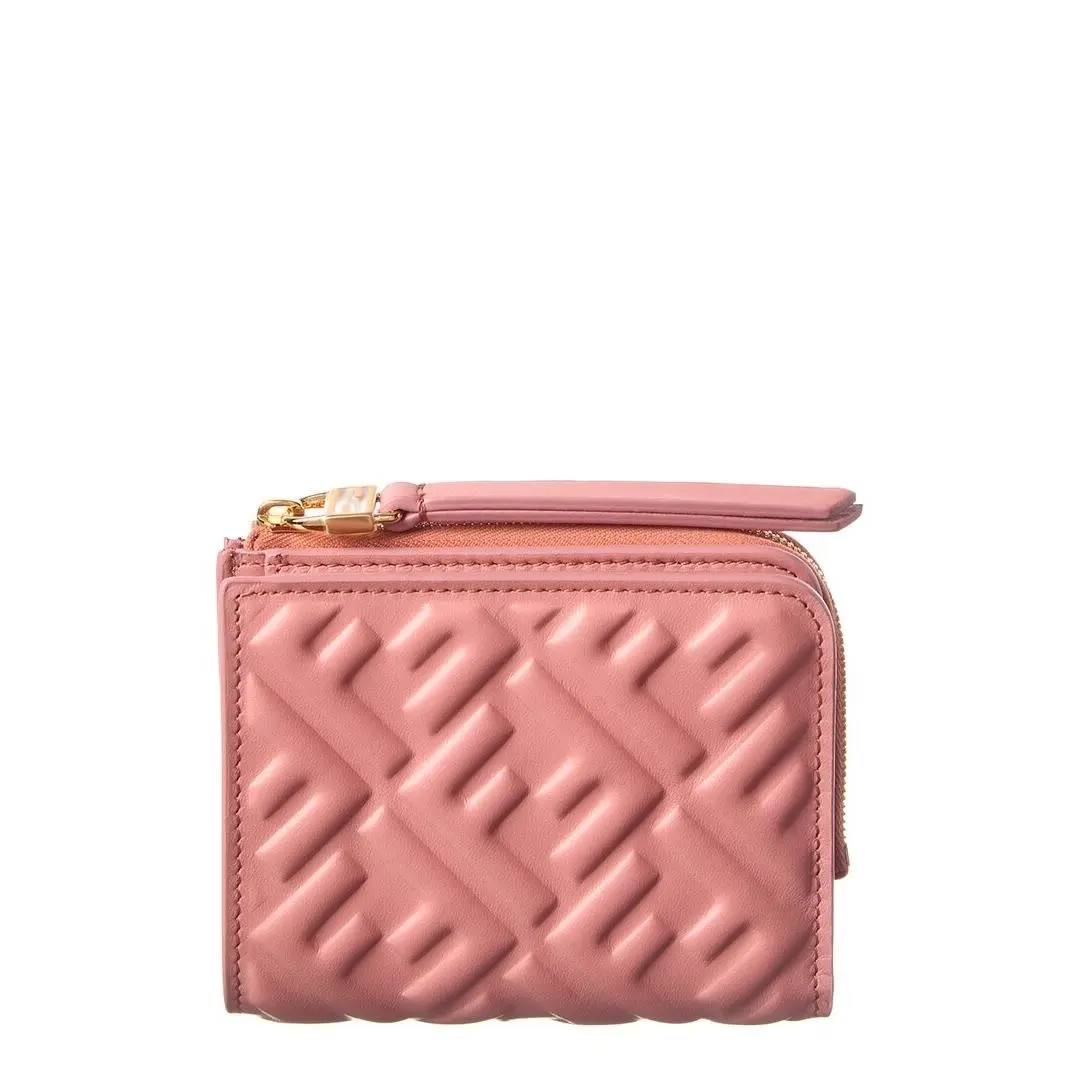 Fendi Baguette Leather Card Case Women`s Pink