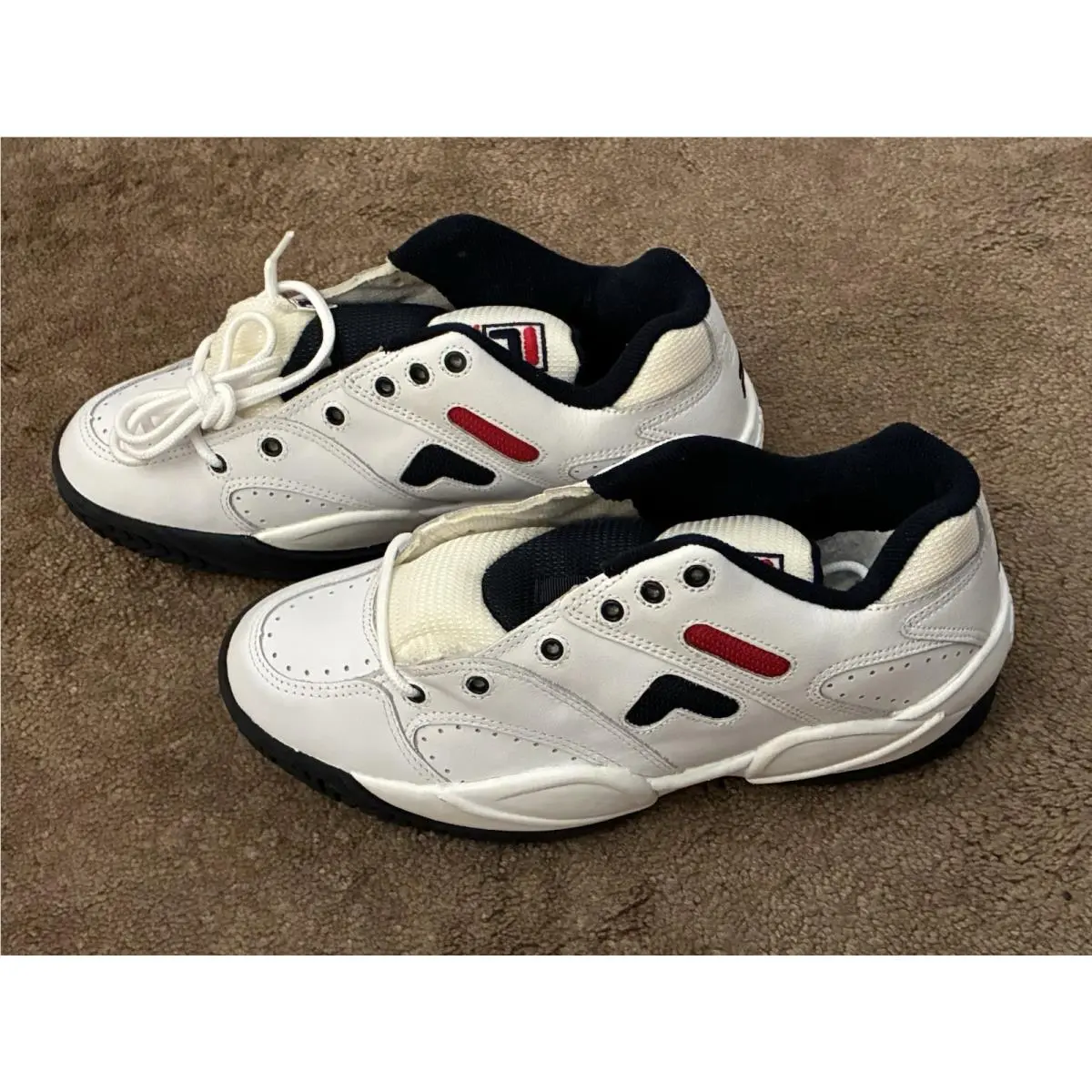Fila Men`s M’s Power Player Athletic Basketball Tennis Shoes White Blue Red