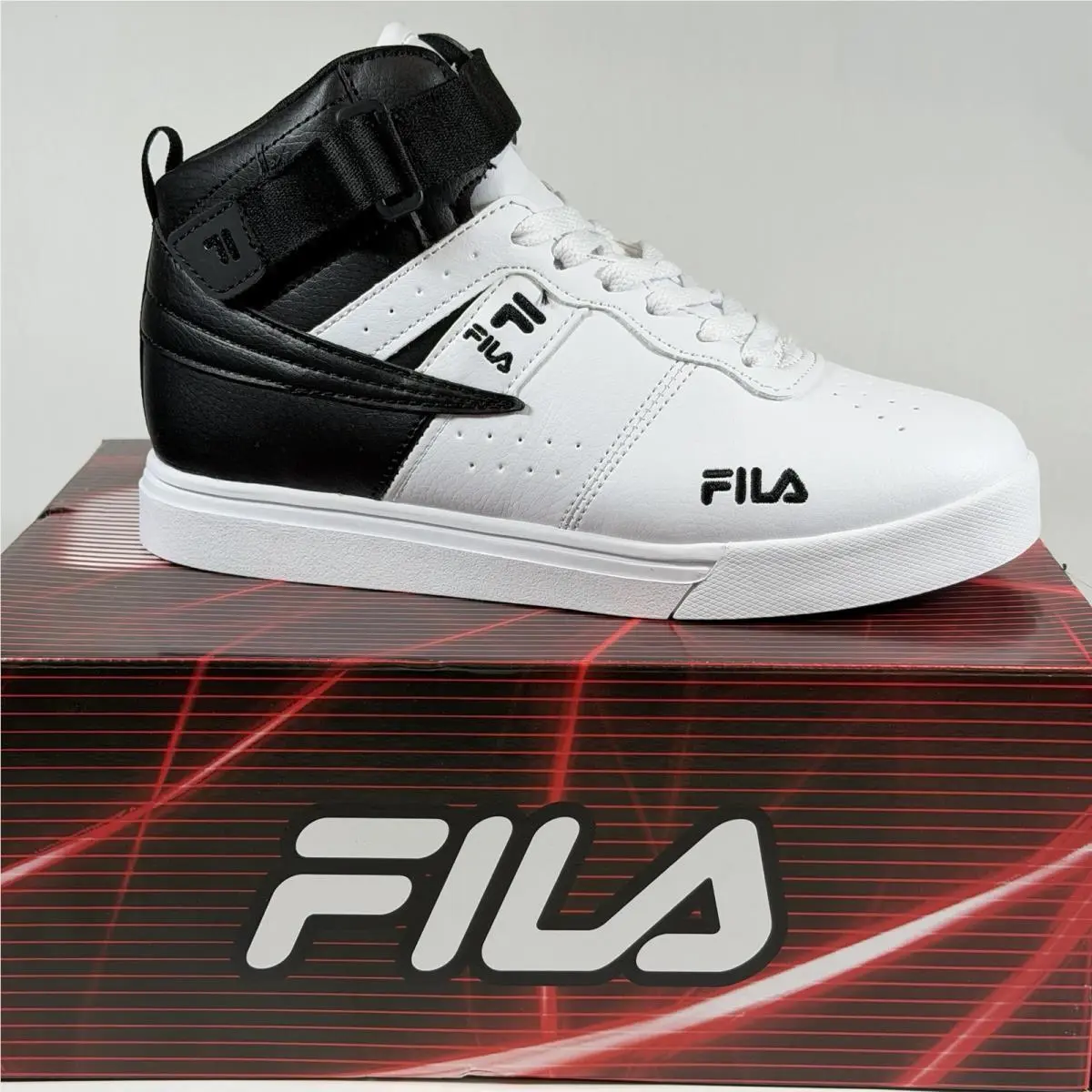 Fila Kids Vulc 13 Mid Sneaker Shoes Highrise / White Size 5
