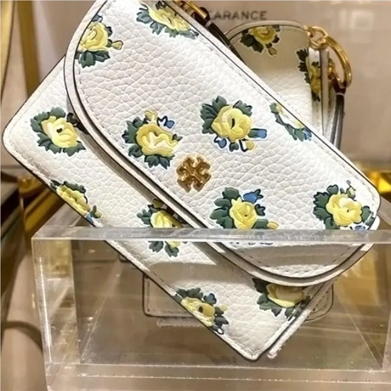 Tory Burch Emerson Zip Cardcase 146424 Newbream Garden Rose