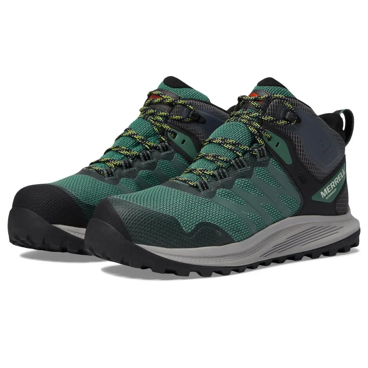 Merrell Men`s Nova 3 Mid Waterproof Carbon Fiber Construction Boot Forest/hiviz 15