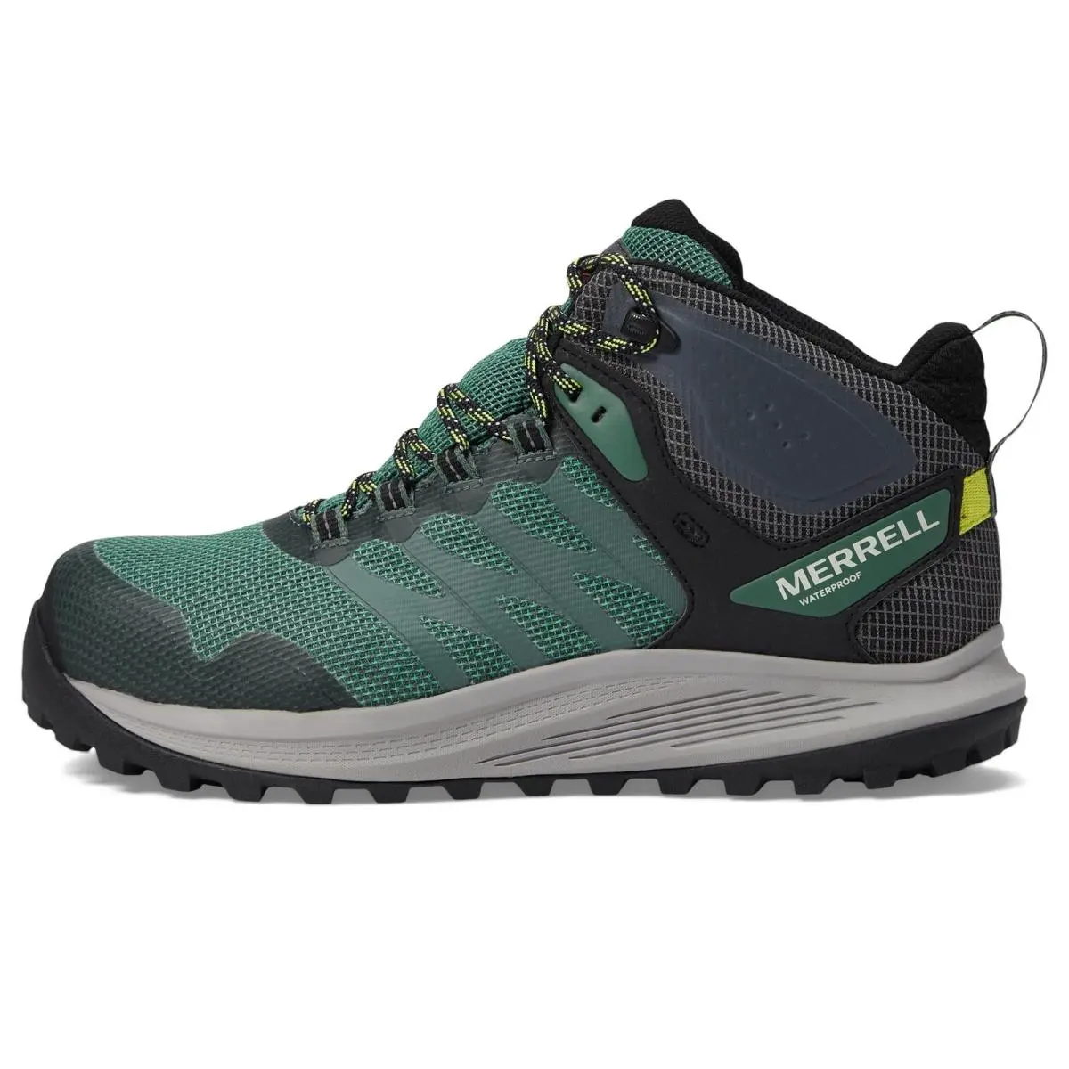 Merrell shoes - Nova 3 Mid Waterproof Carbon Fiber - J005493 - Forest/Hiviz (UPC: 195019465572) 2