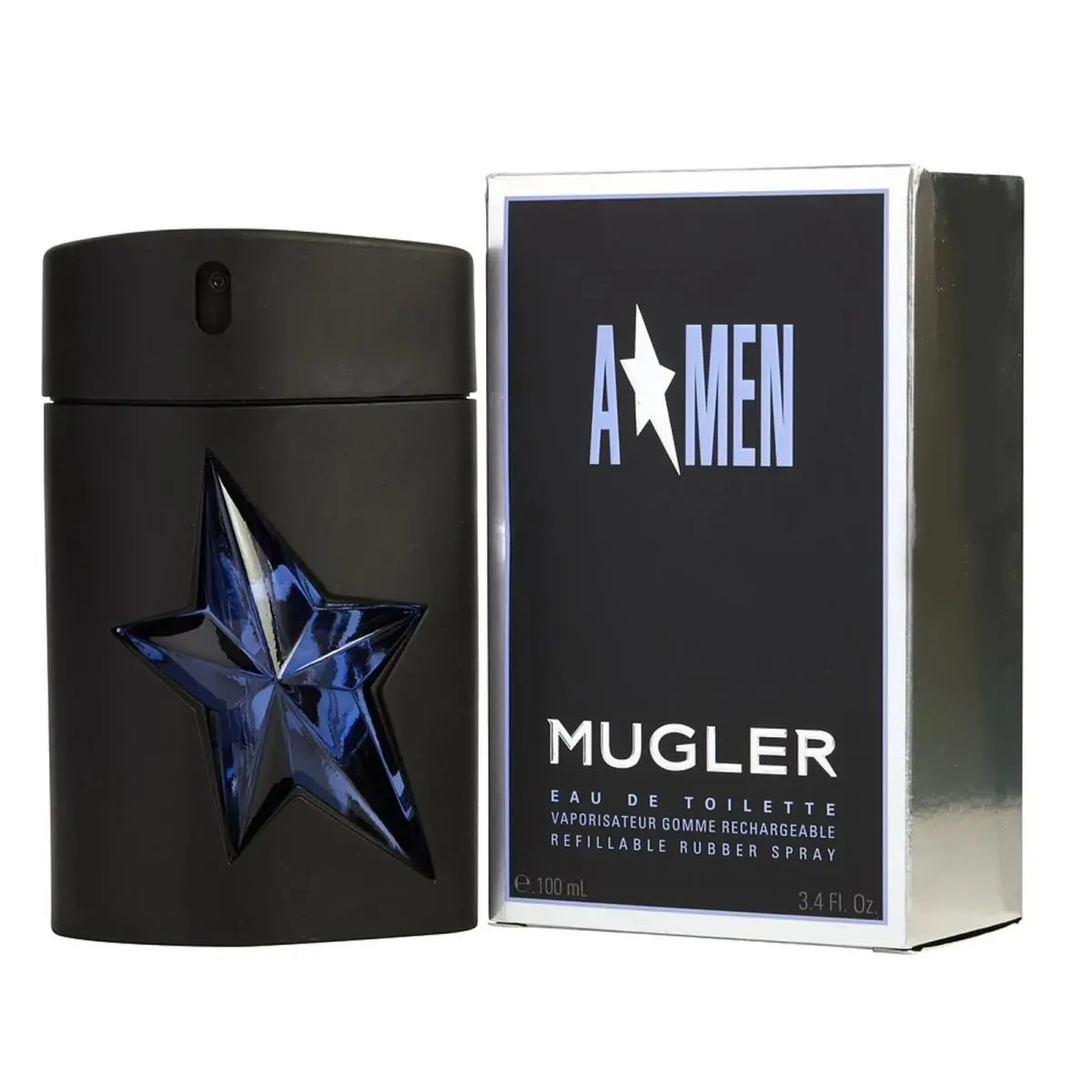 Mugler Angel A Men Refillable Rubber Spray 3.3 / 3.4 Edt