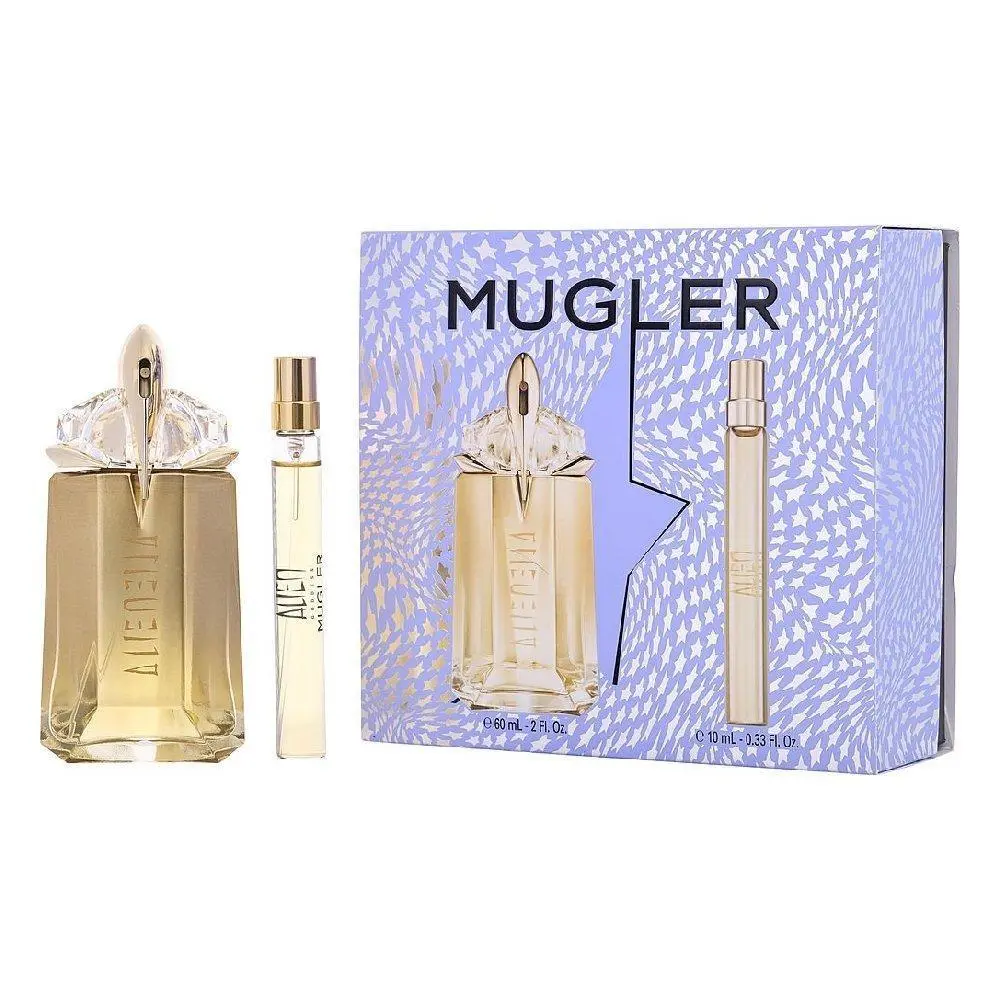 Mugler Alien Goddess For Women Gift Set- 2.0 OZ+0.33 OZ Edp Refillable Spray