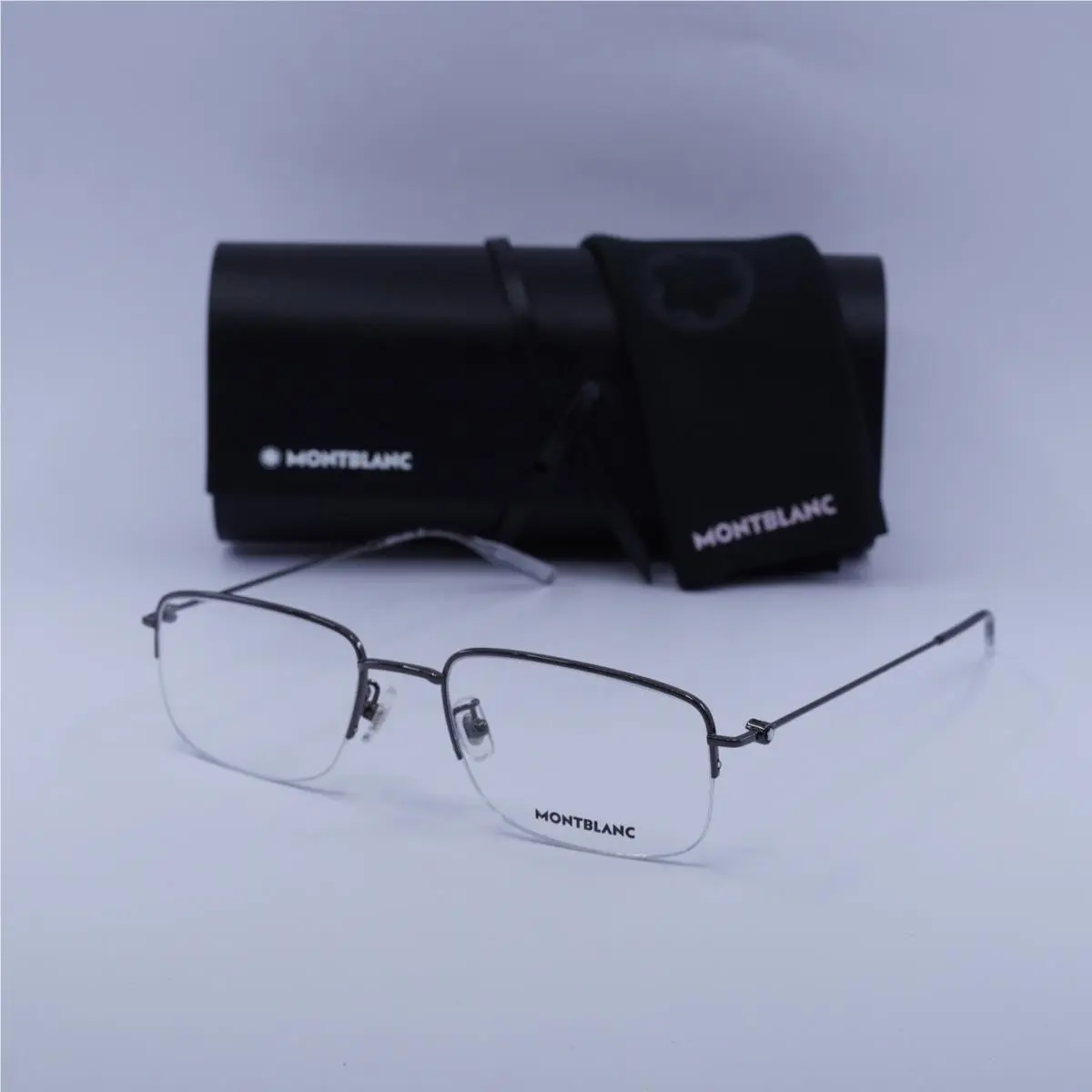 Montblanc MB0084OK 004 Dark Ruthenium 55mm Eyeglasses