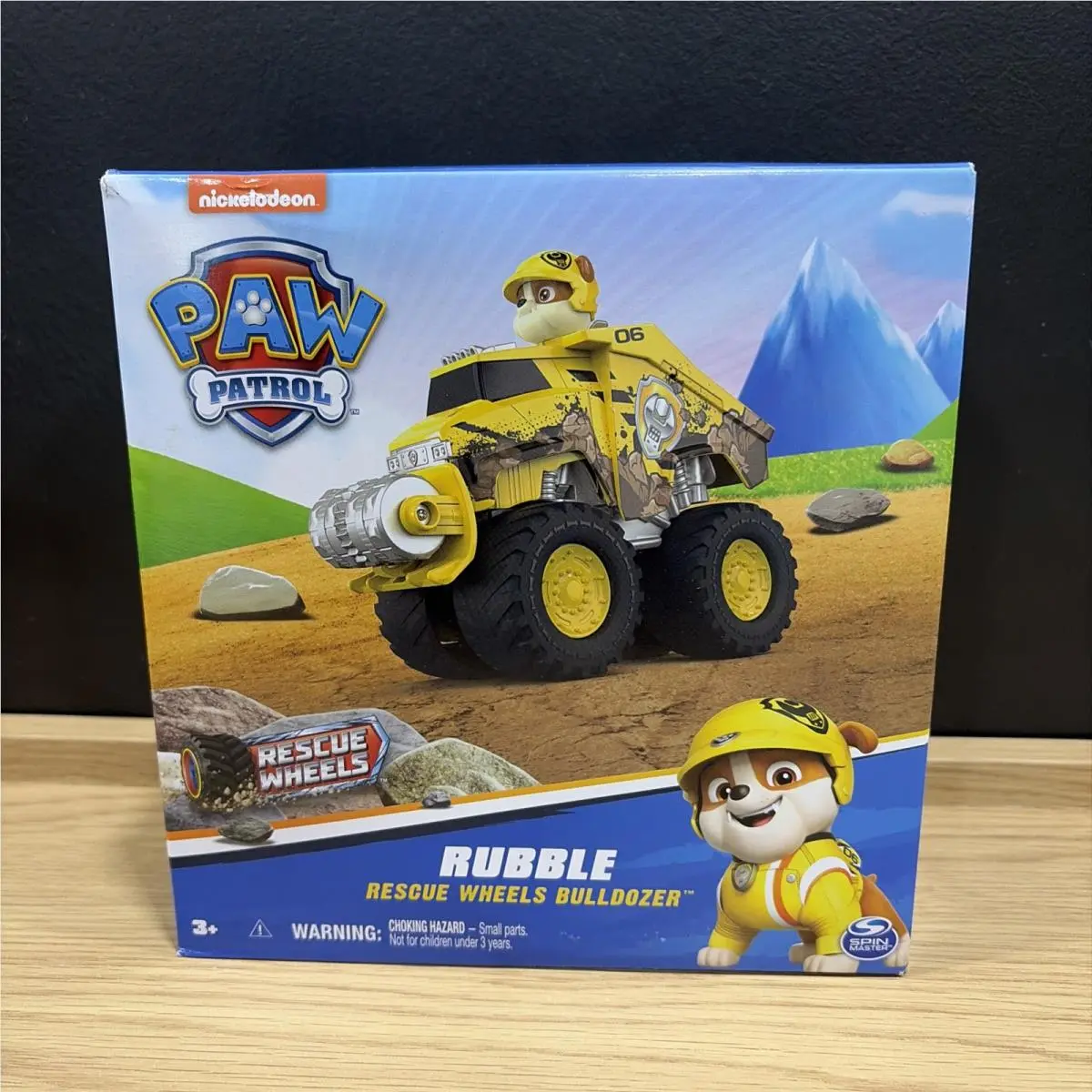 Paw Patrol Rescue Wheels Rubble Bulldozer Truck with Figure Htf Toy