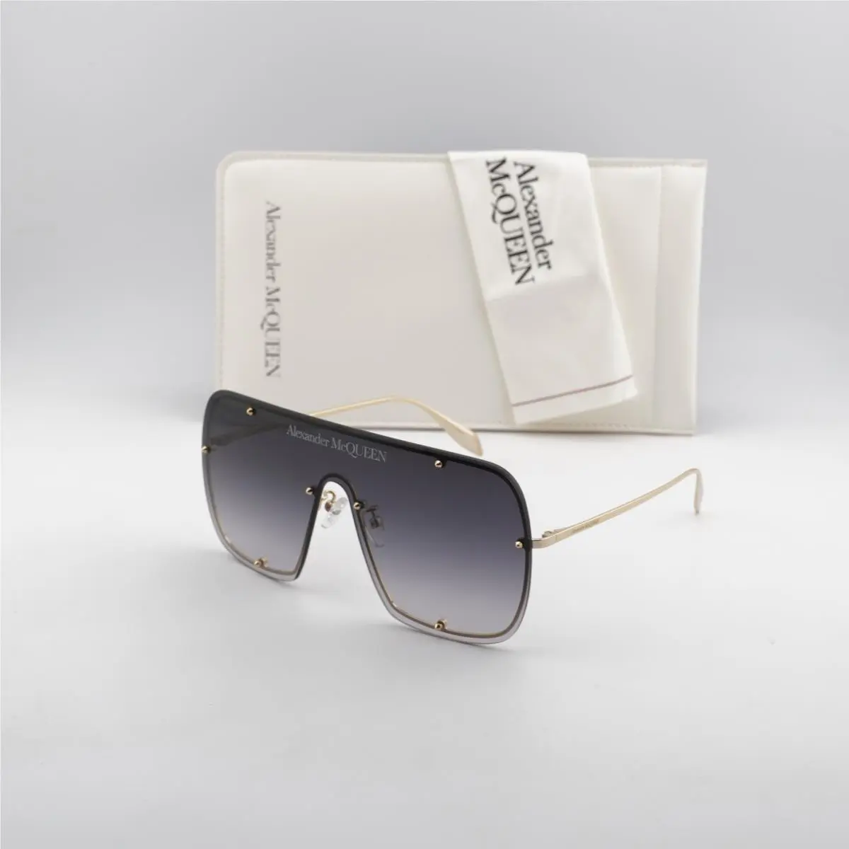 Alexander Mcqueen AM0362S 003 Gold/grey Gradient 99-1-140 Sunglasses