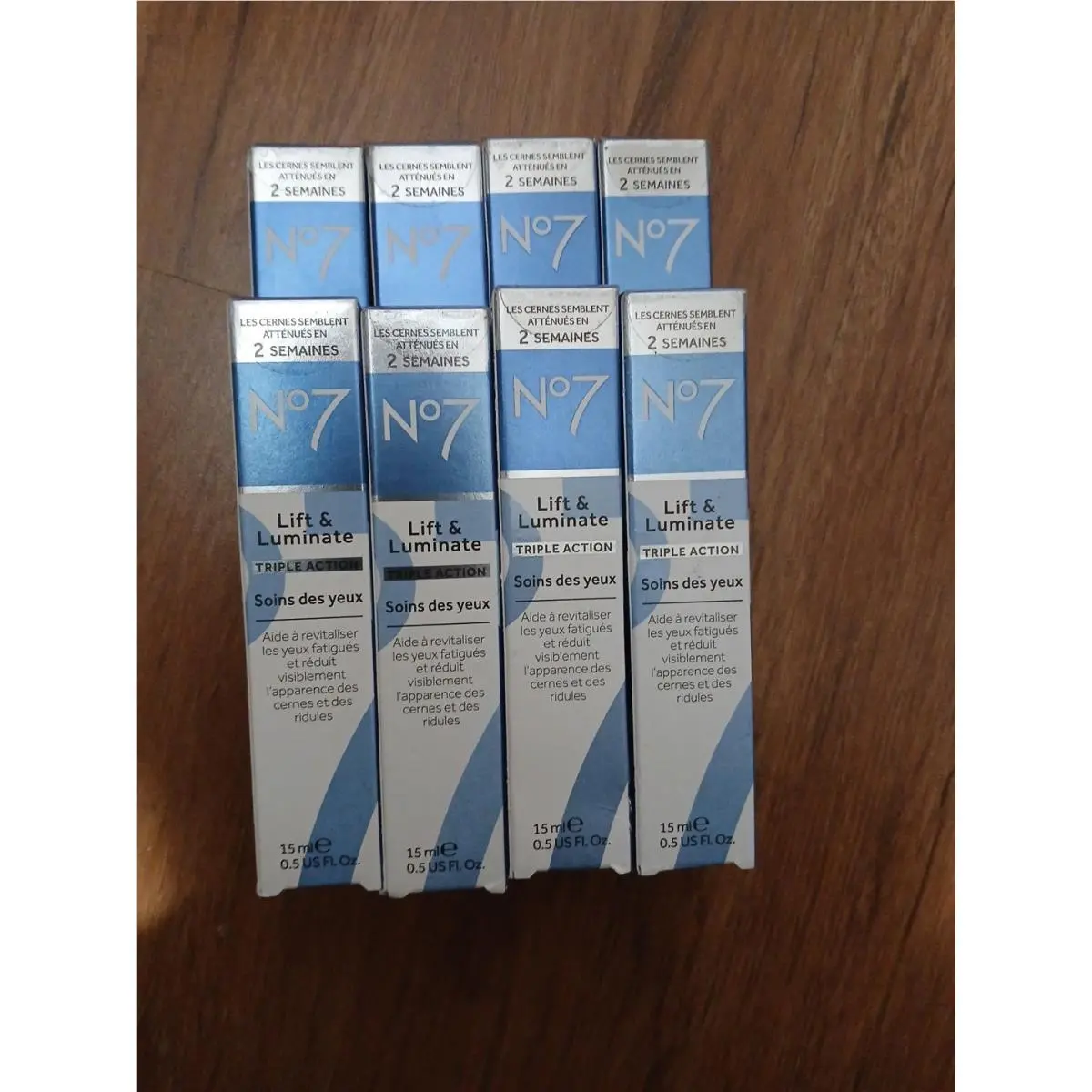 8-Pack  Lift Luminate Triple Action Eye Cream with Peptides Vitamin C by No7