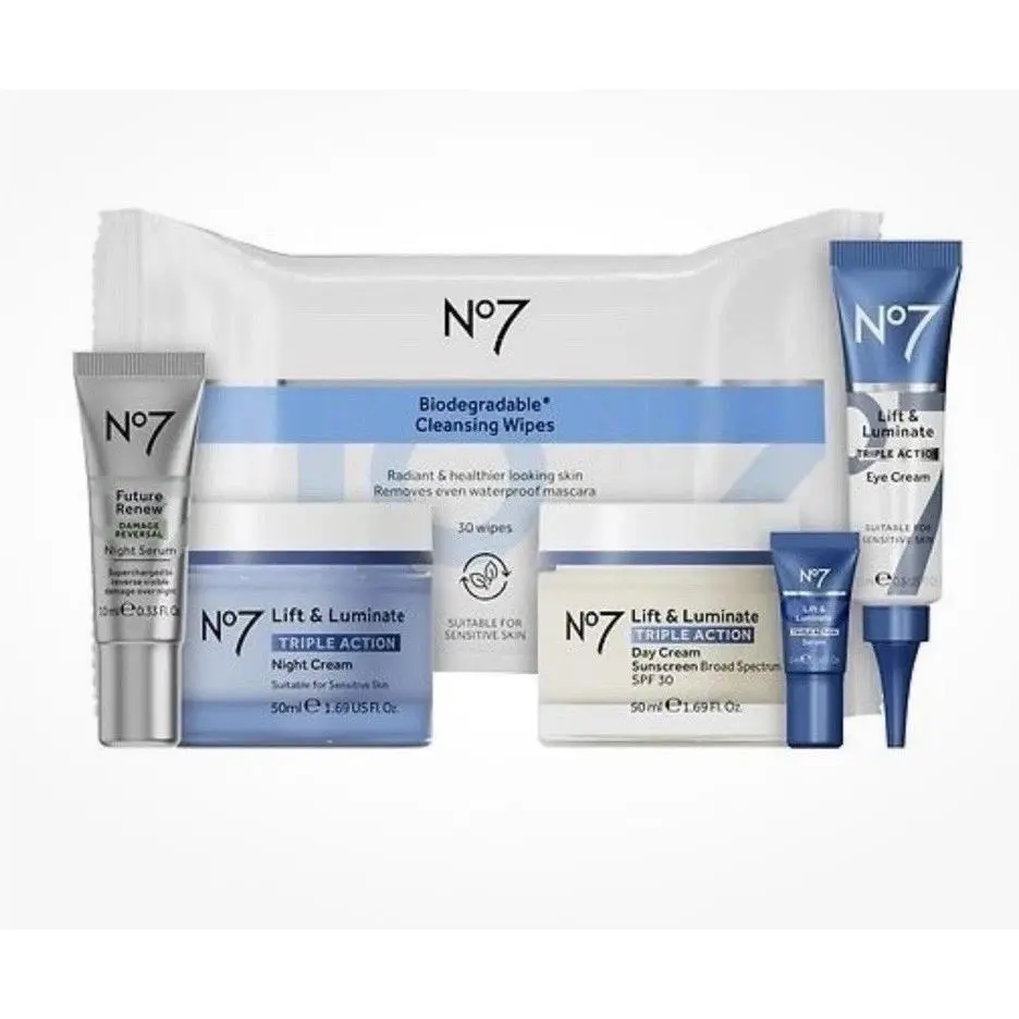 Lift Luminate Triple Action Skincare System Set Full Size by No7