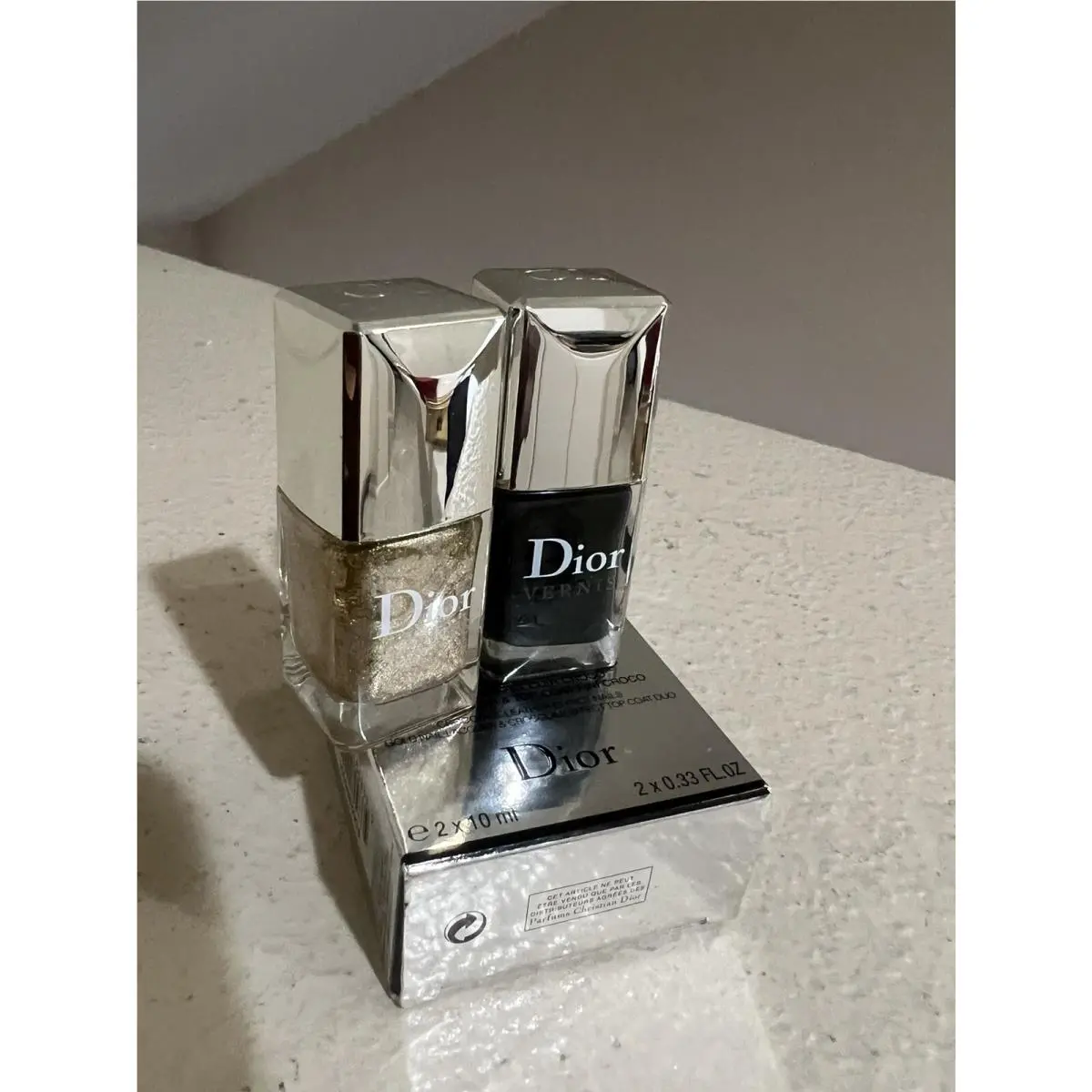 Dior Golden Jungle Crocodile Leather Effect Duo Vernis Nails Liquor