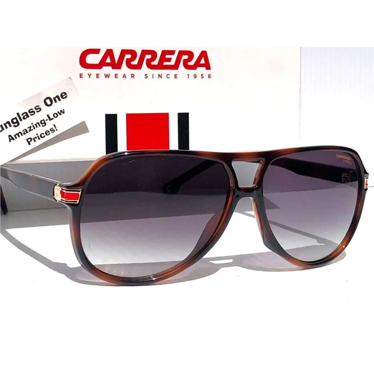 Carrera Shiny Havana Tortoise Red w Brown Gradient Lens Sunglass 1045 0869K