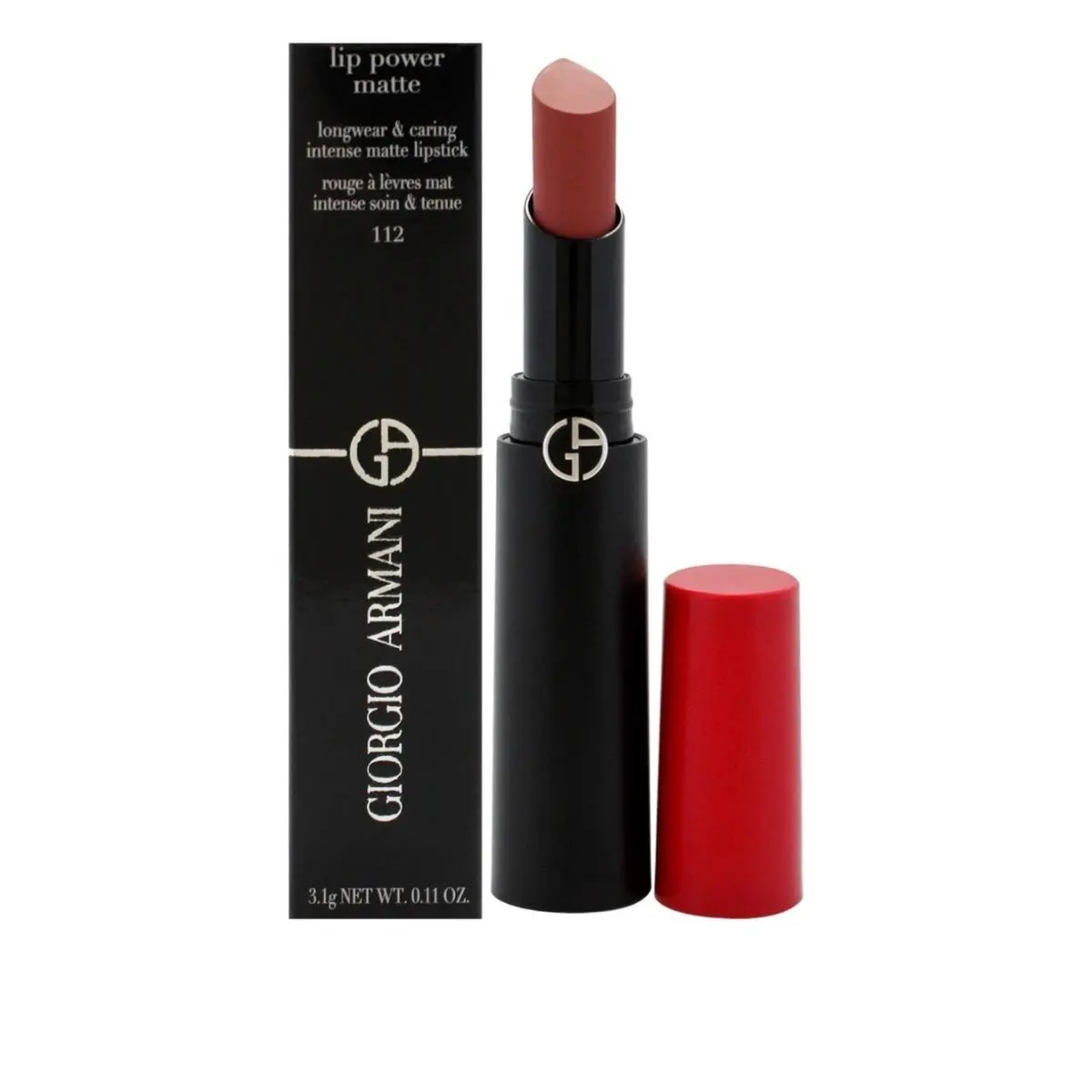 Giorgio Armani Lip Power Matte Lipstick In Shade 112 Stylish 0.11 oz 3.1 g