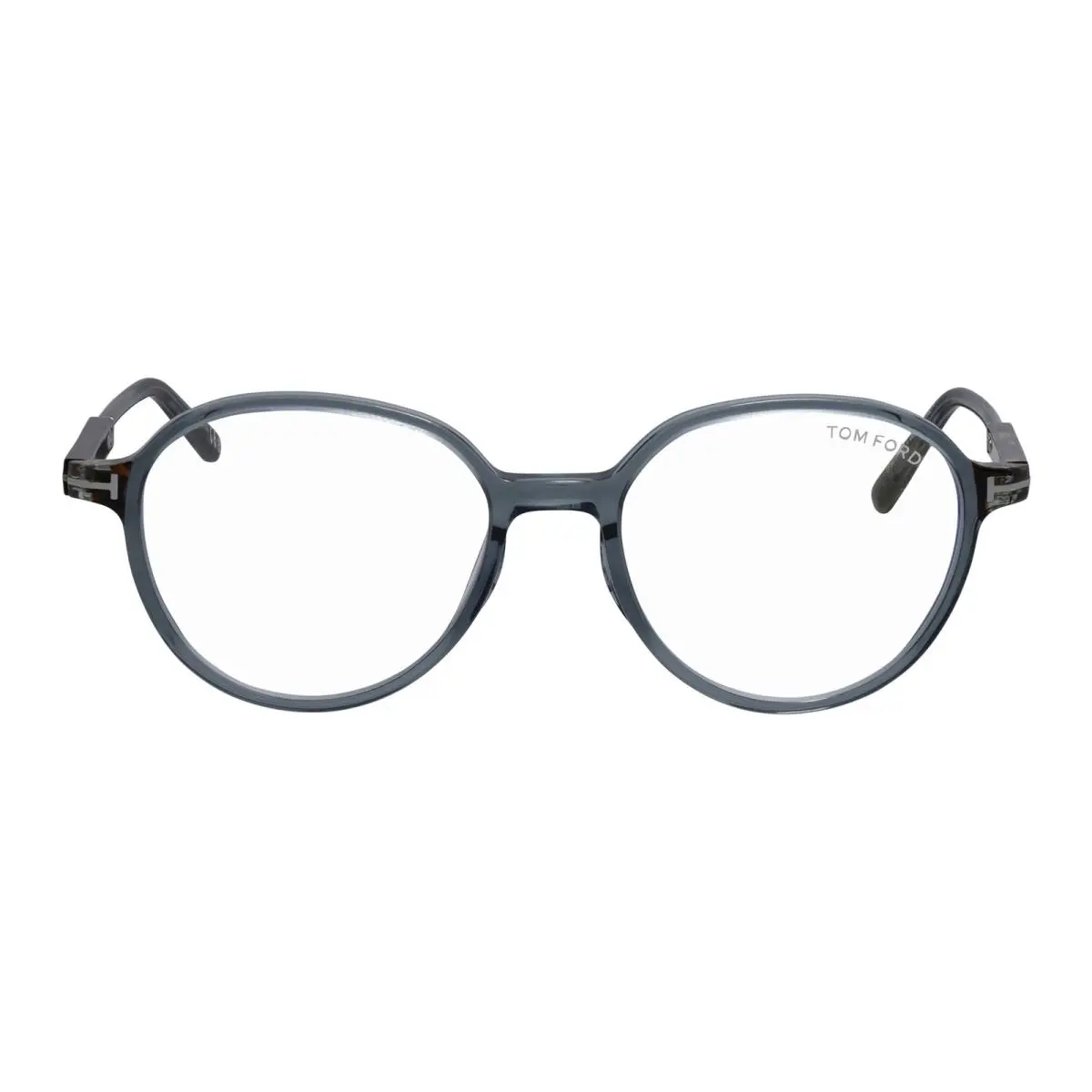 Tom Ford FT 5910-B 084 Light Blue Plastic Round Eyeglasses 52mm