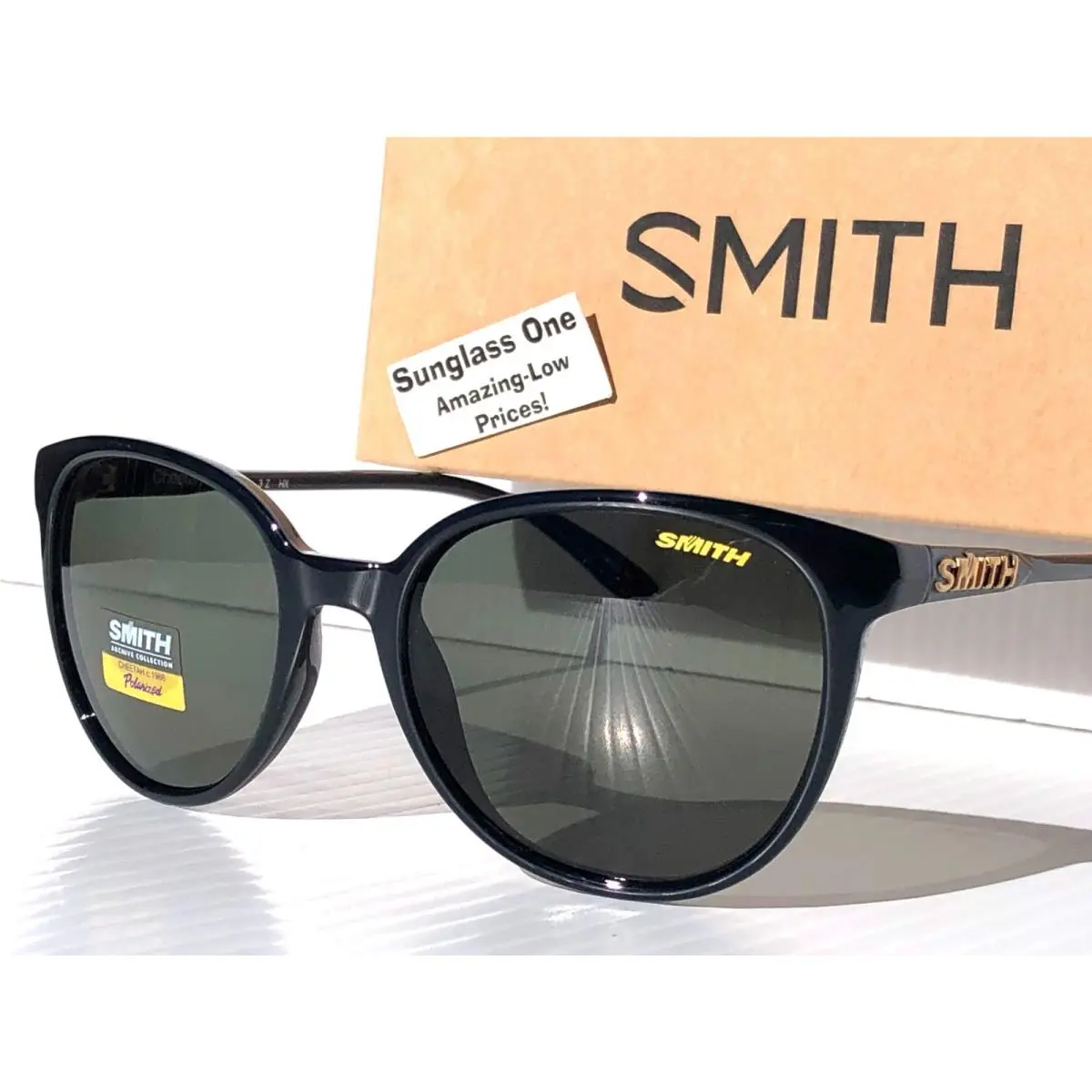 Smith Optics Cheetah Black Shiny Chromapop Polarized Brown Grey Green Sunglass