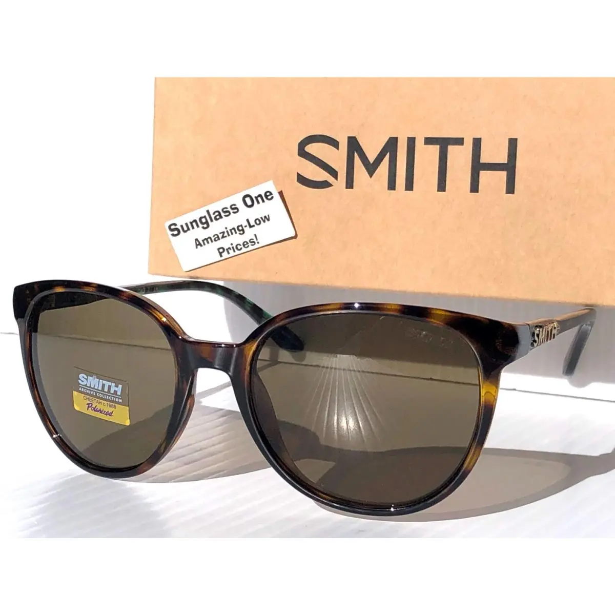 Smith Optics Cheetah Alpine Tortoise Chromapop Polarized Gray Green Sunglass