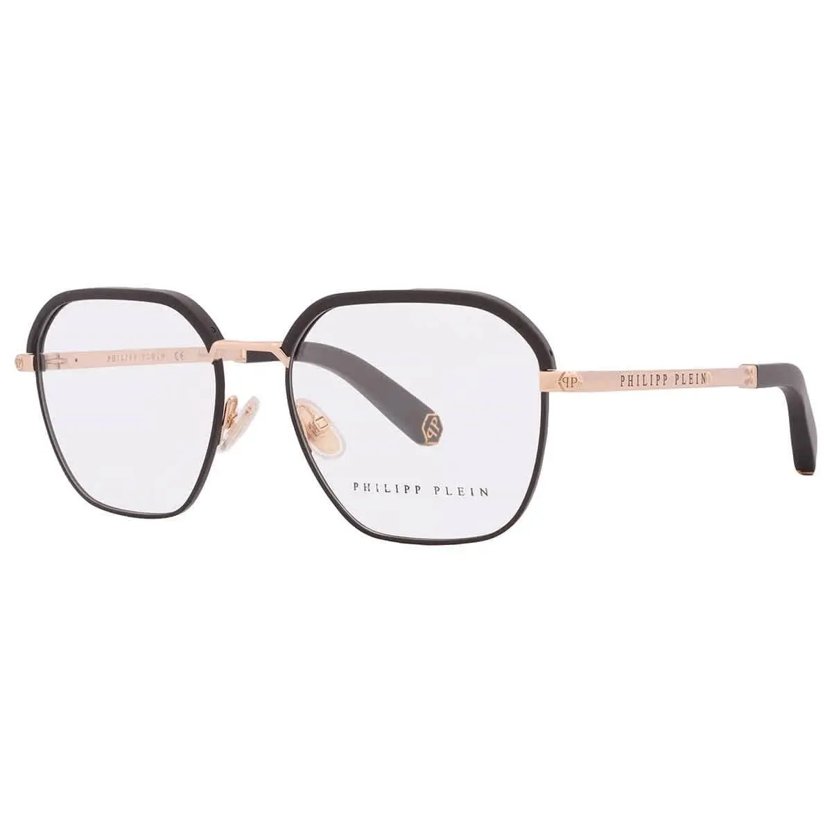 Philipp Plein Demo Geometric Men`s Eyeglasses VPP017M 0302 VPP017M 0302