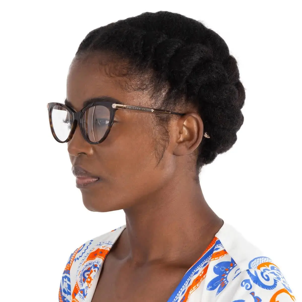 Philipp Plein Demo Cat Eye Ladies Eyeglasses VPP037S 0722 VPP037S 0722