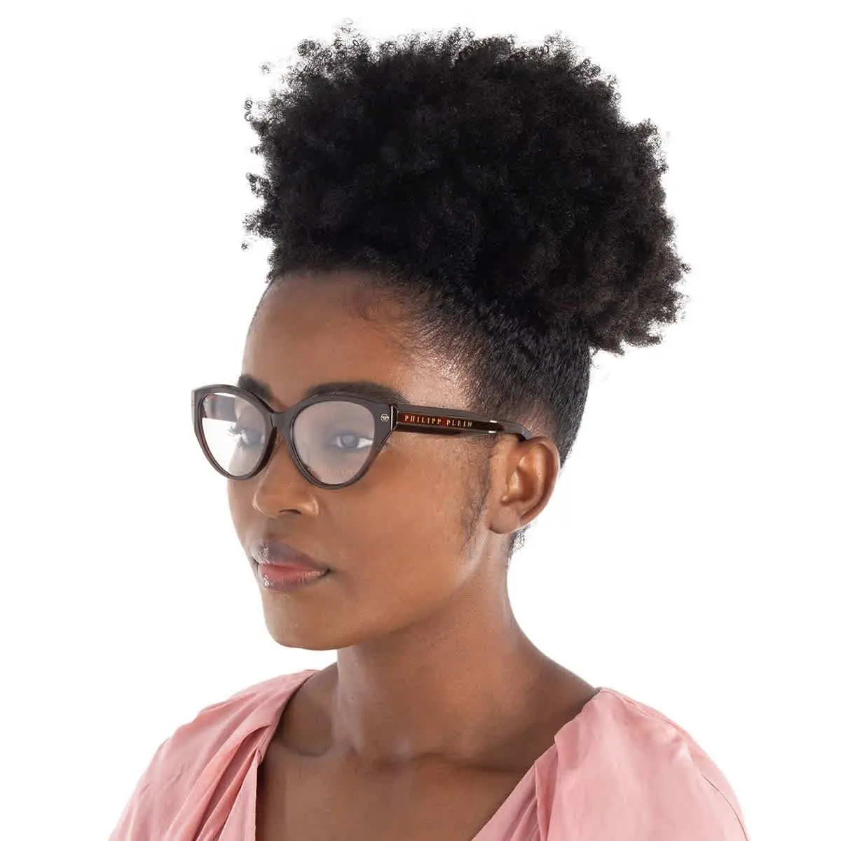 Philipp Plein Demo Cat Eye Ladies Eyeglasses VPP052 0752 56 VPP052 0752 56 - Brown, Frame: Brown