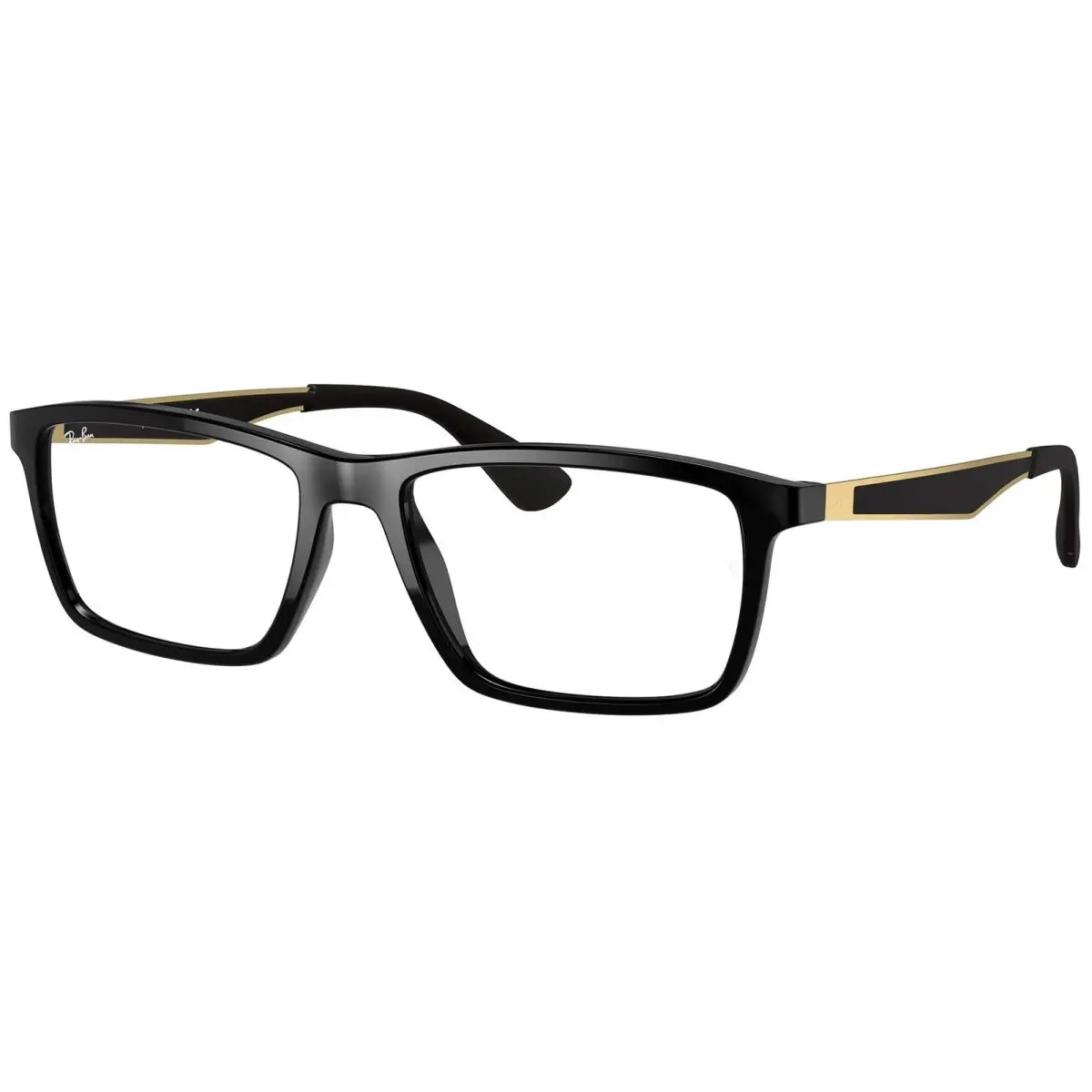 Ray-ban Slim Temple Rectangle Eyeglasses - RX7056 Matte Black/Clear Demo (5644) by Ray-Ban