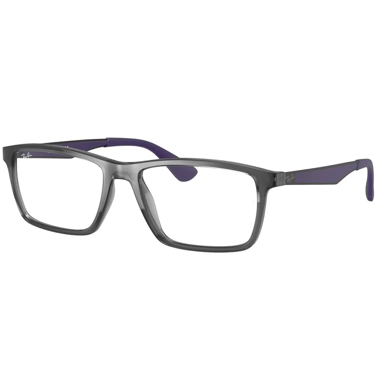 Ray-ban Slim Temple Rectangle Eyeglasses - RX7056 Transparent Grey (5814) by Ray-Ban