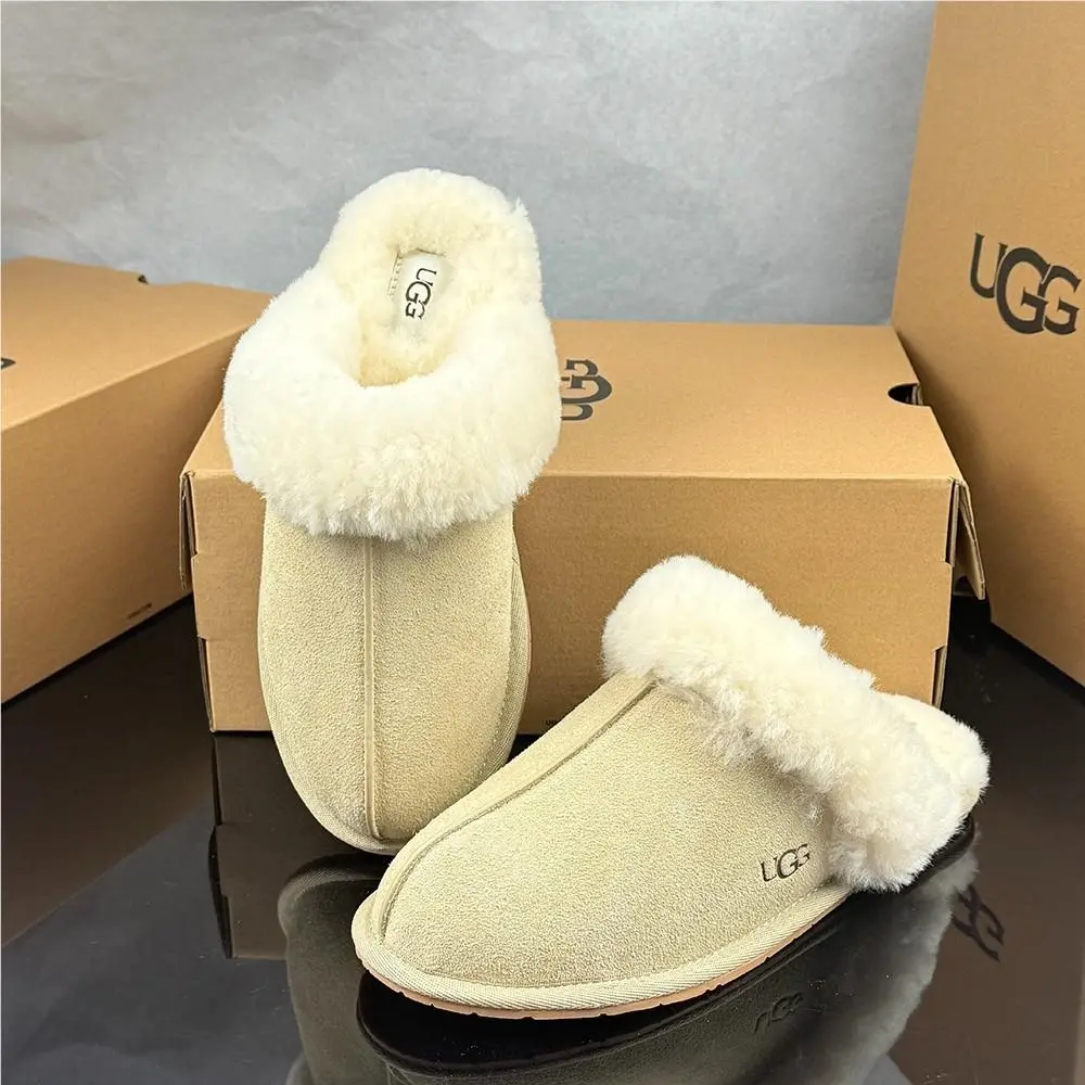Ugg Women`s Scuffette II Wool Slippers Sand Suede Upper US6-11 Size Shoes