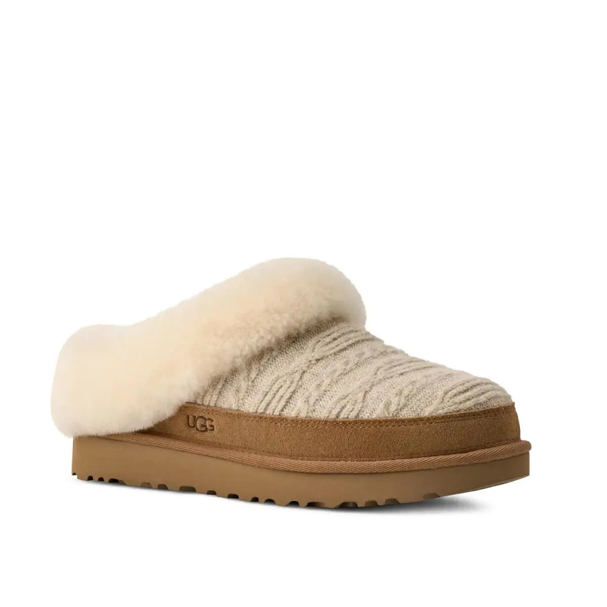 Woman`s Slippers Ugg Cluggette Cabelle Knit Slipper