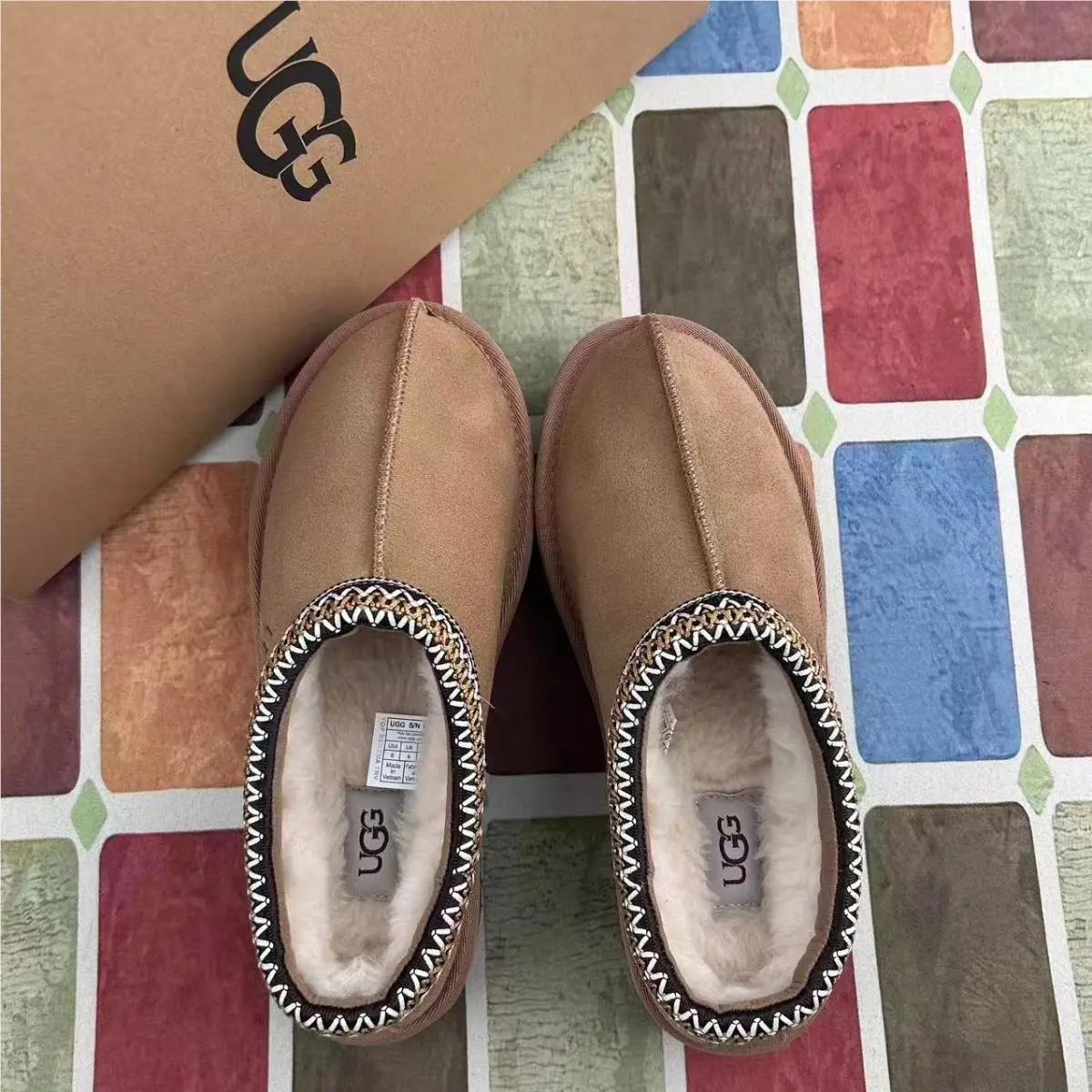 Ugg Tasman II Women`s Shoes Chestnut Suede Upper Wool Slippers US 6-11