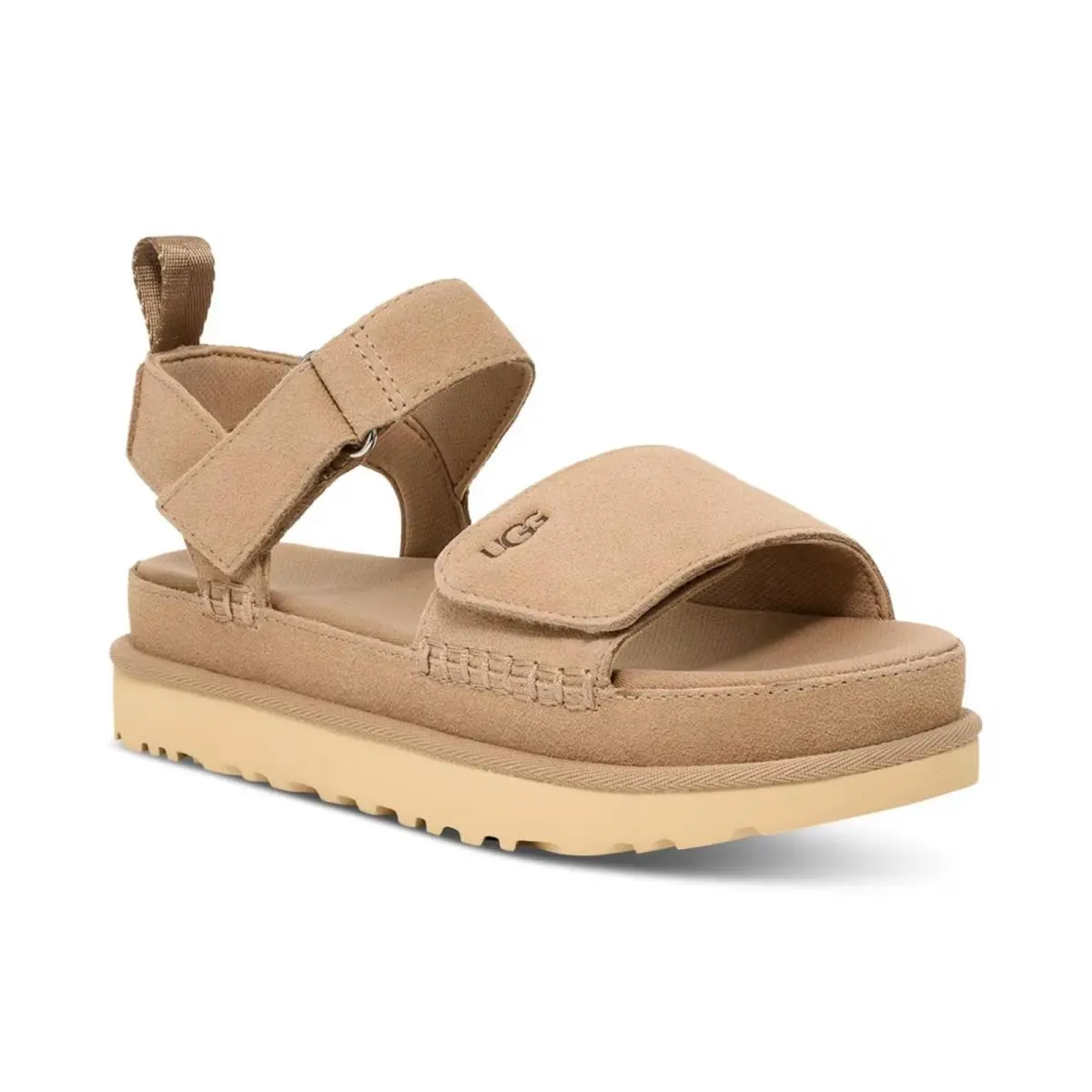 Women`s Ugg Goldenstar Flat Platform Lug-sole Sandals Sand