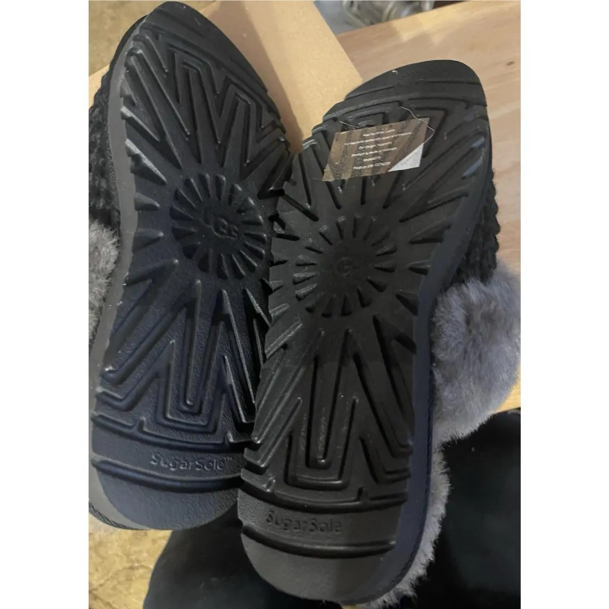 UGG shoes - UGG Cozy Knit slippers - Cozy Knit slippers - Charcoal (UPC: 194715145696) 1