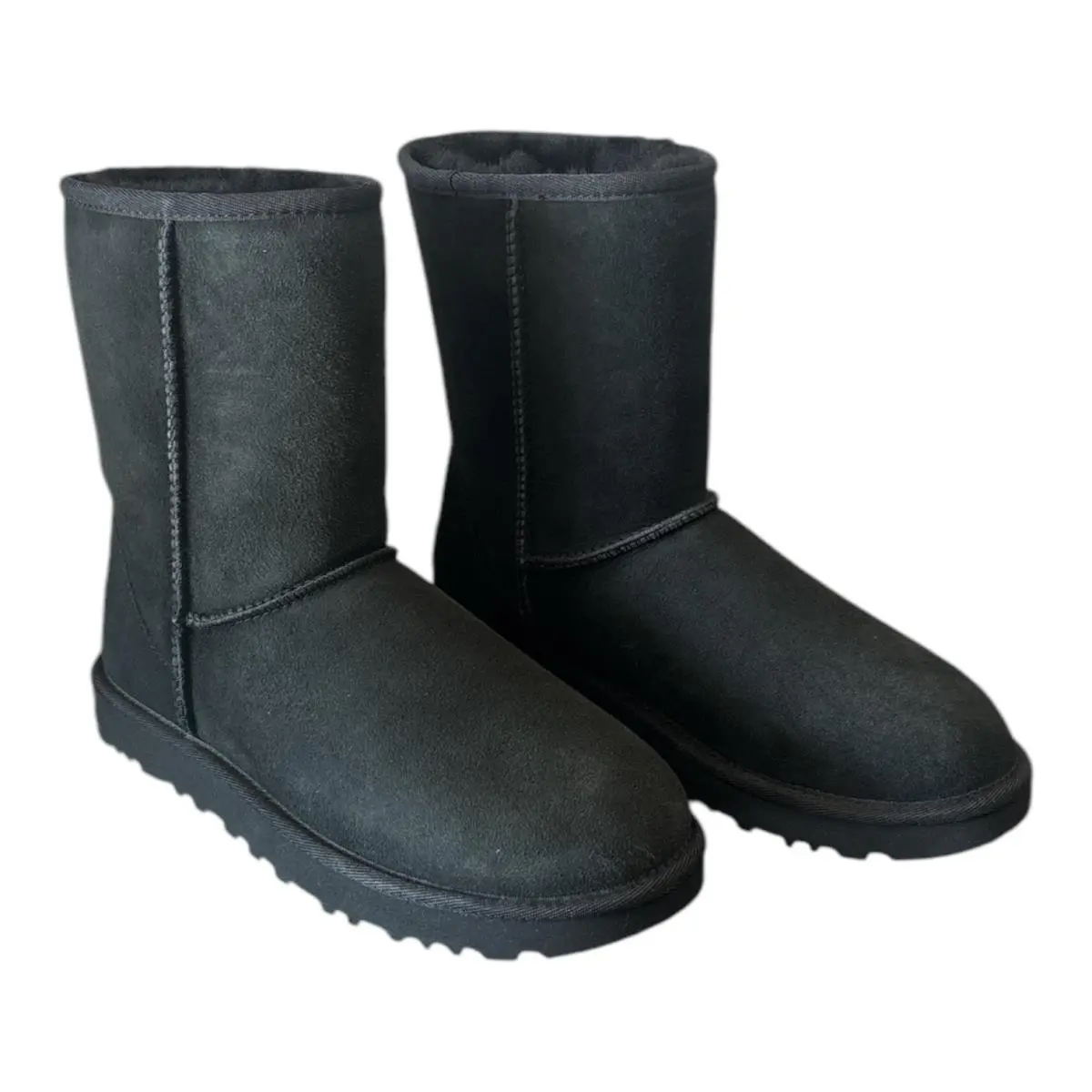 Ugg Australia Women`s Suede Classic Short II Pull On Boots 1016223 Black 6