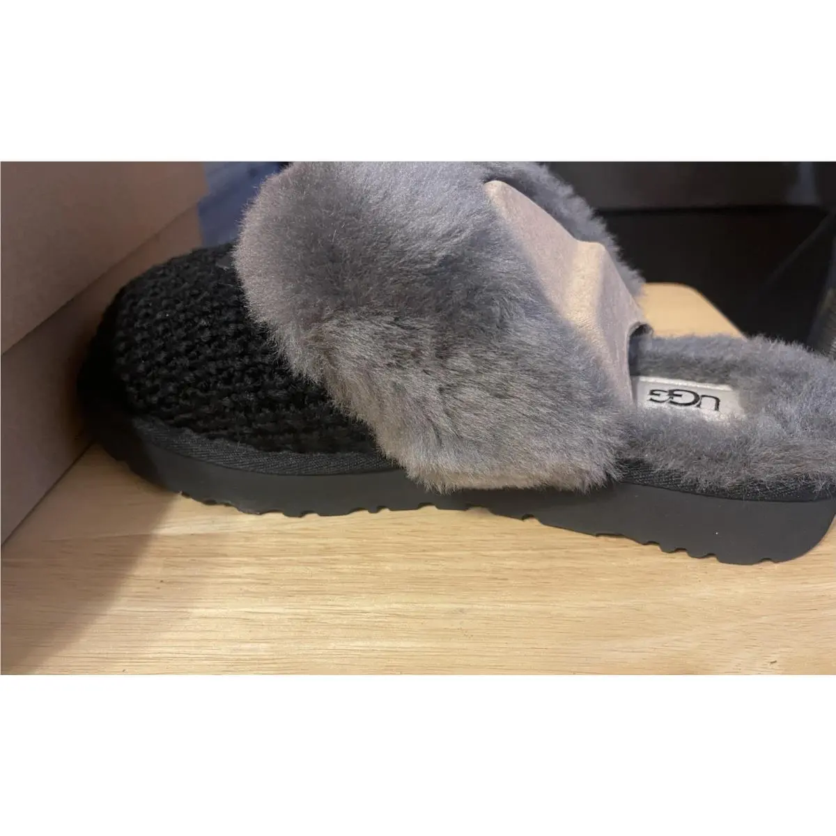 UGG shoes - UGG Cozy Knit slippers - Cozy Knit slippers - Black (UPC: 194715145696) 2
