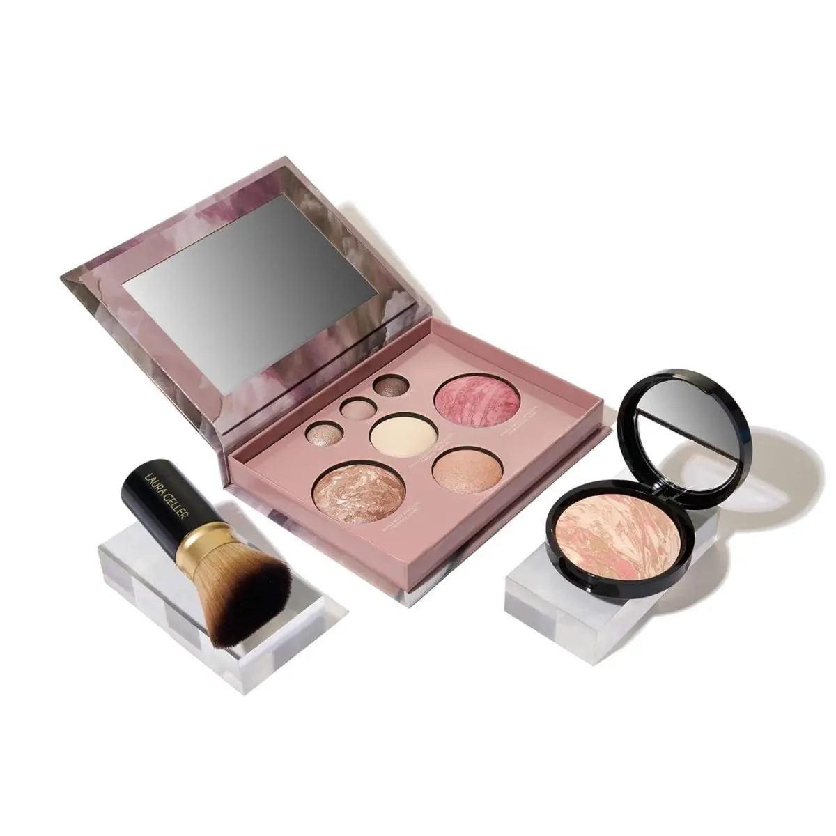 Laura Geller Baked Porcelain Starter Kit Full Face Powder Kabuki Brush