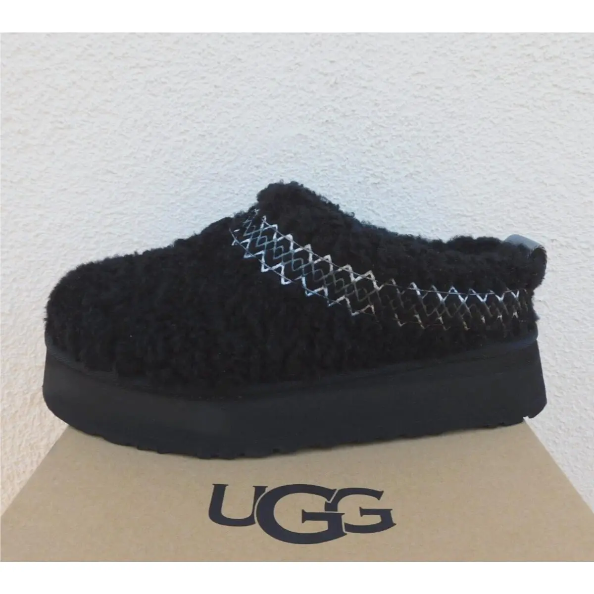 Ugg Tazz Ugg Braid Sheepskin Platform Slippers Shoes Women US 10/ Eur 41