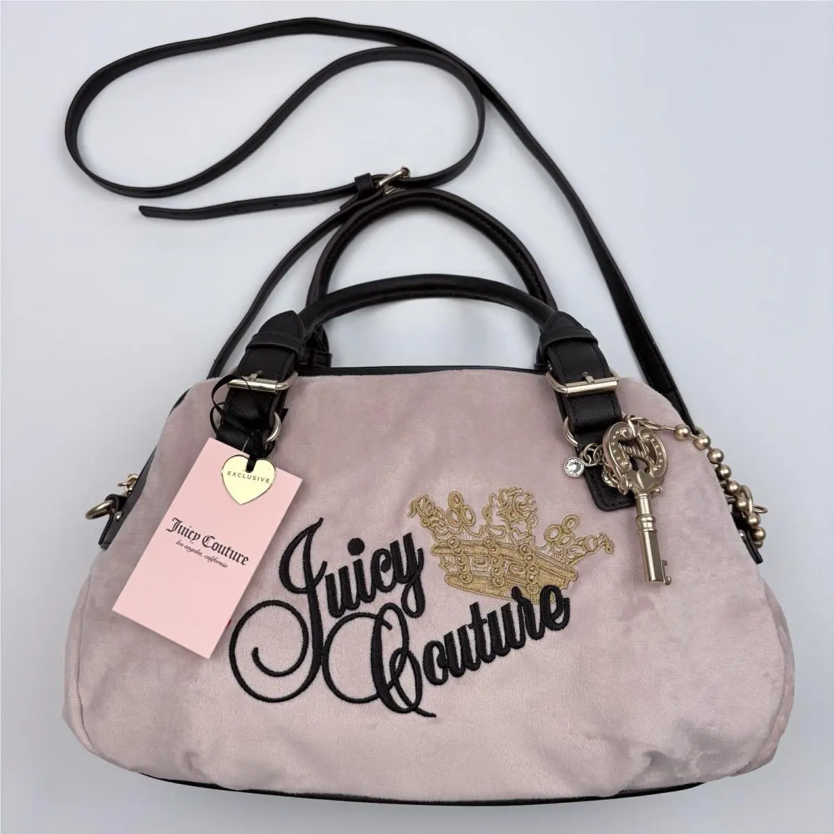 Juicy Couture The Key To Juicy Satchel - Dusty Blush Velour