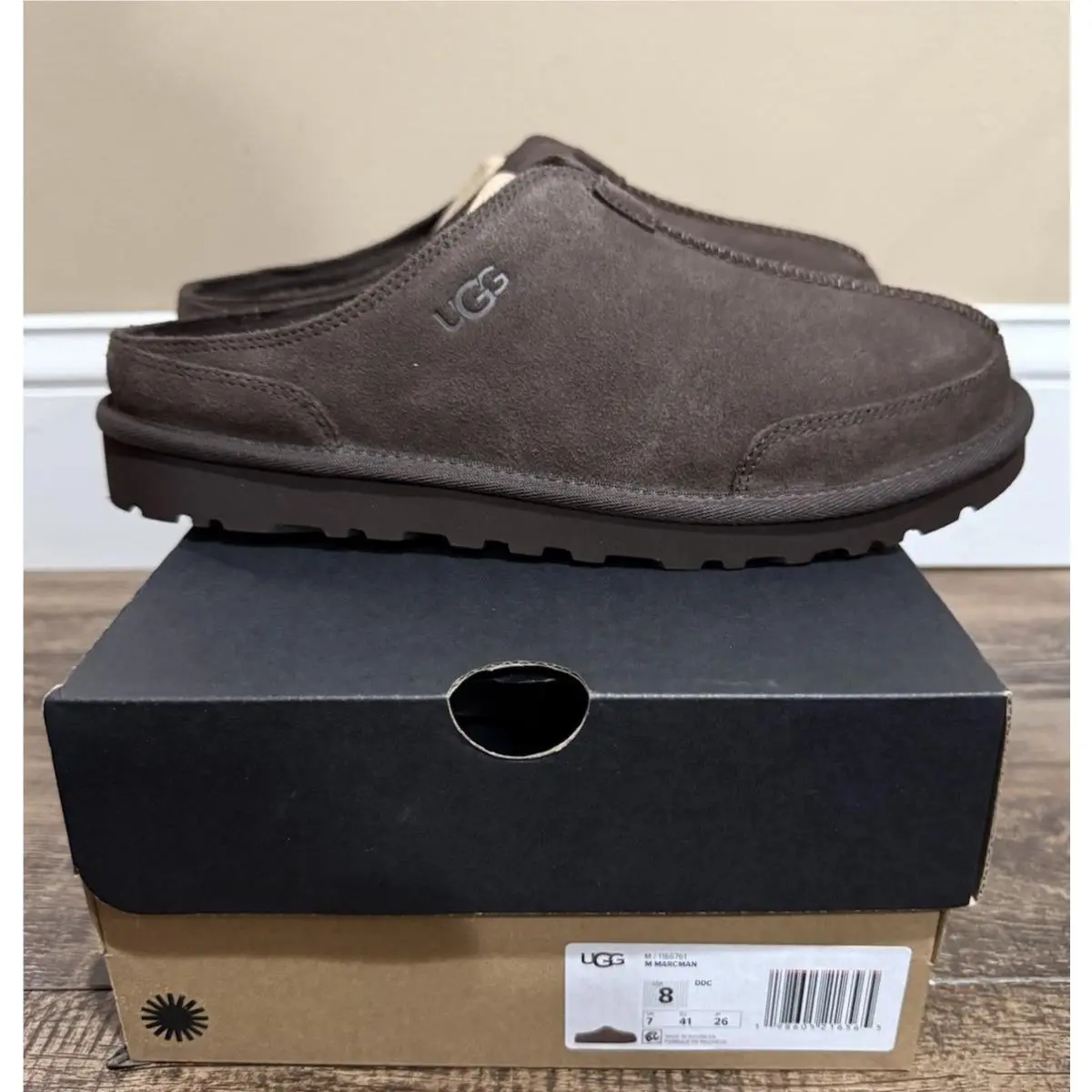 Ugg Men’s Size 8 Women 9/9.5 Marcman Slip On Slipper Shoe Ddc Brown